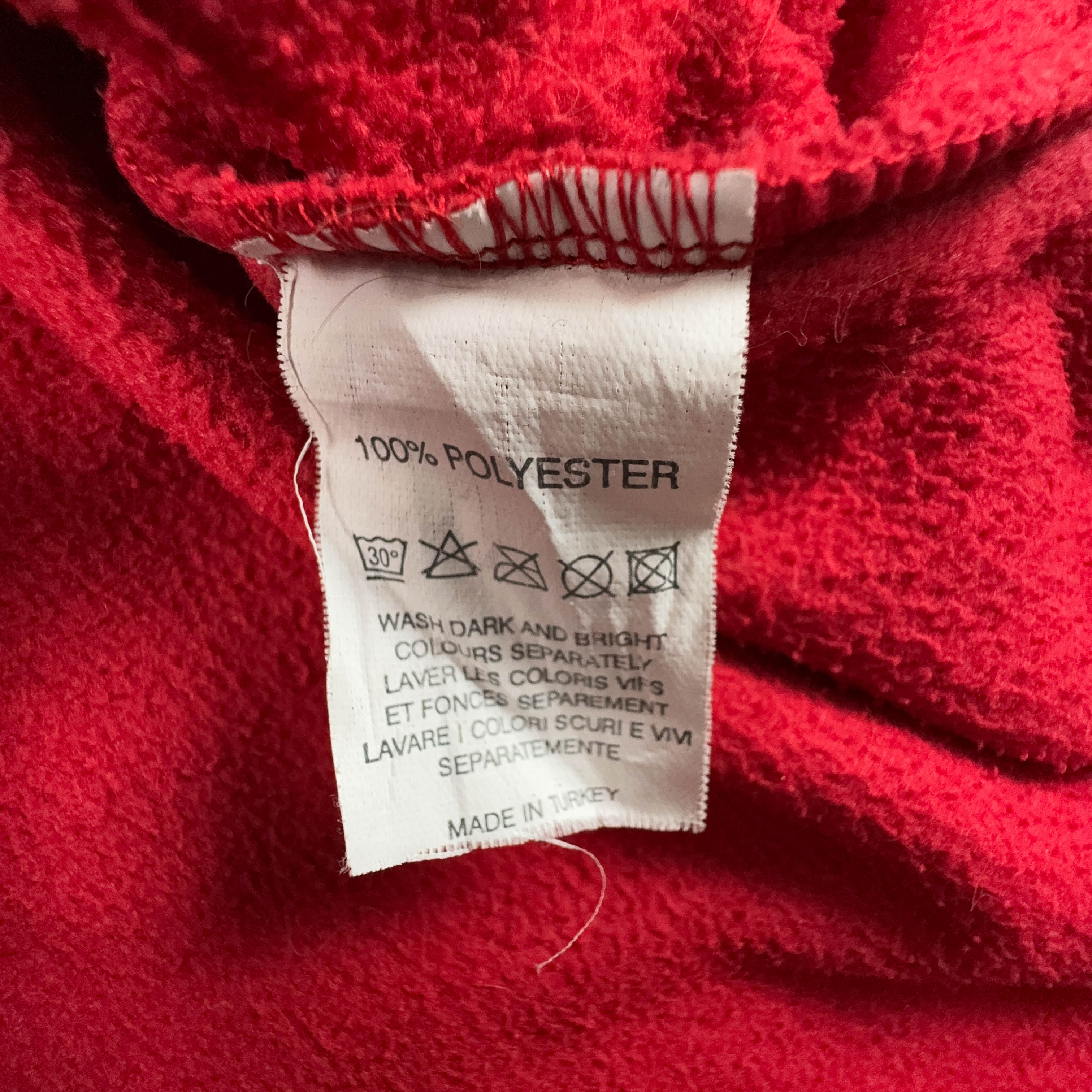 Pile Napapijri Vintage rosso quarter zip con ricamo - Taglia S/M uomo