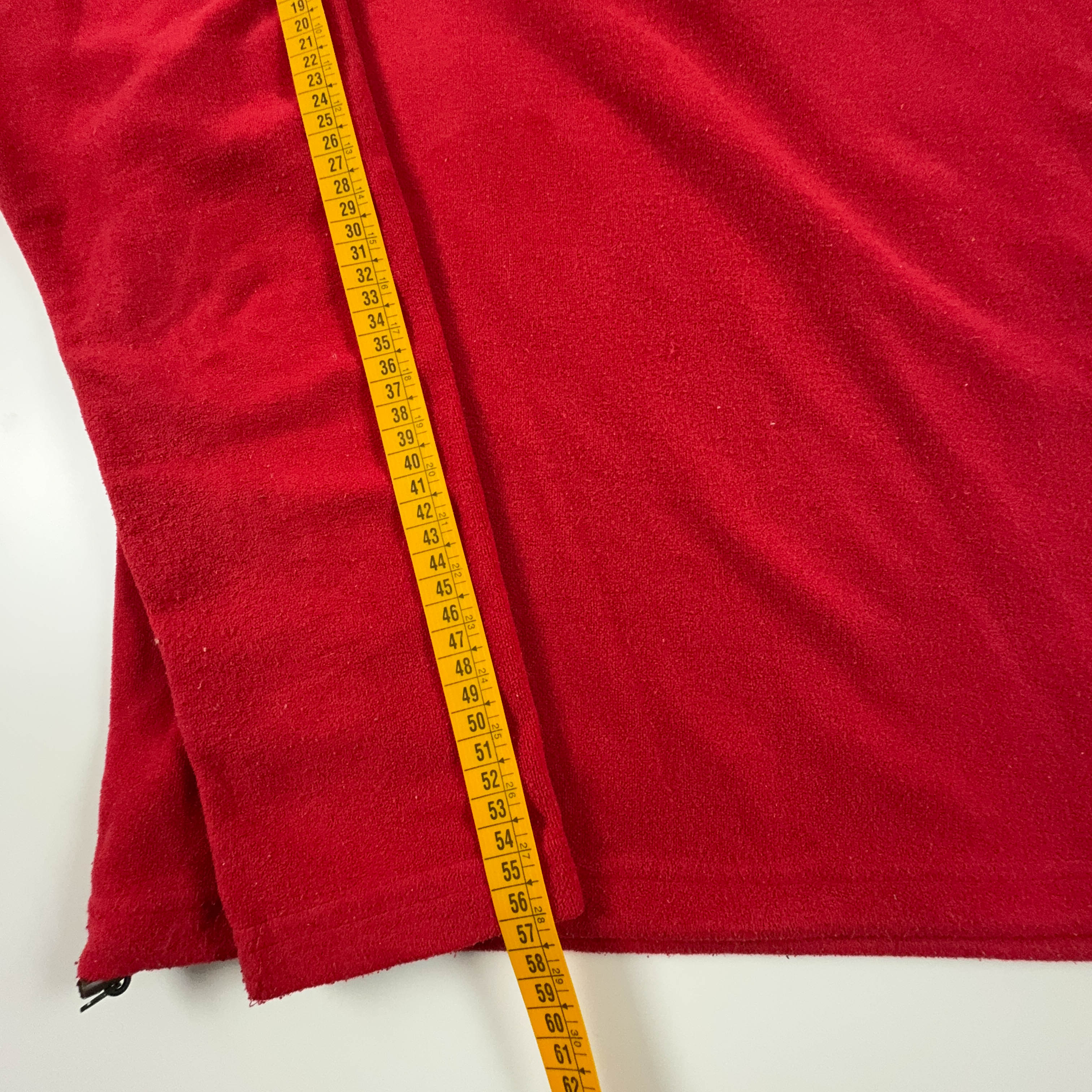 Pile Napapijri Vintage rosso quarter zip con ricamo - Taglia S/M uomo