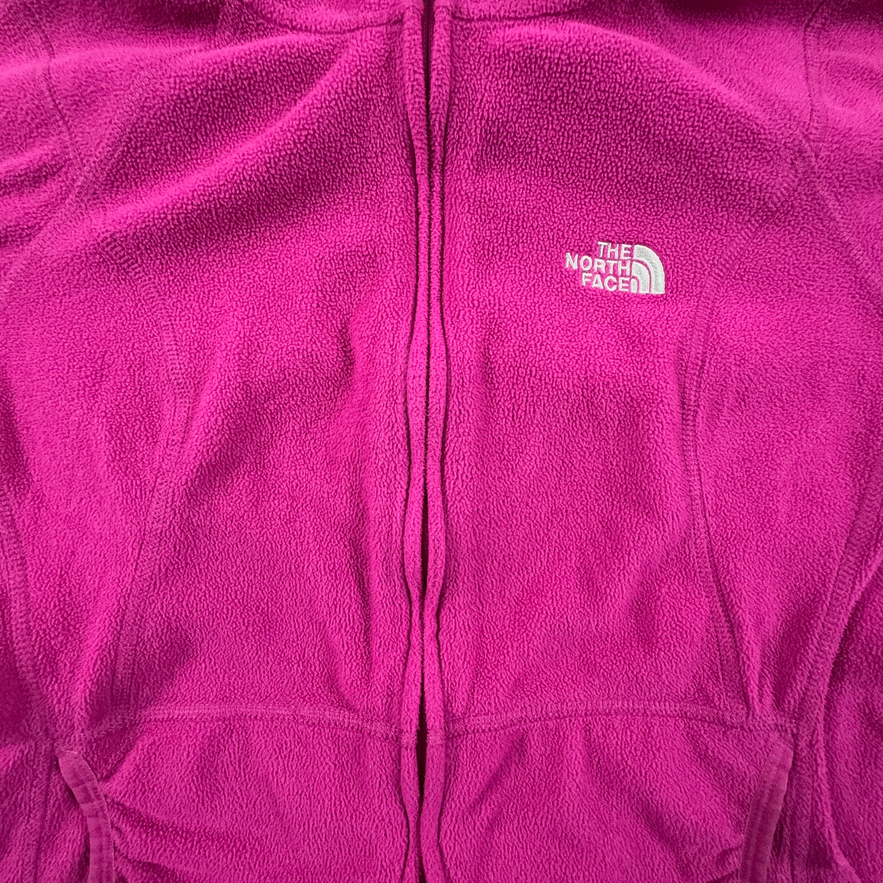 Pile The North Face rosa con zip intera e cappuccio - Taglia M donna