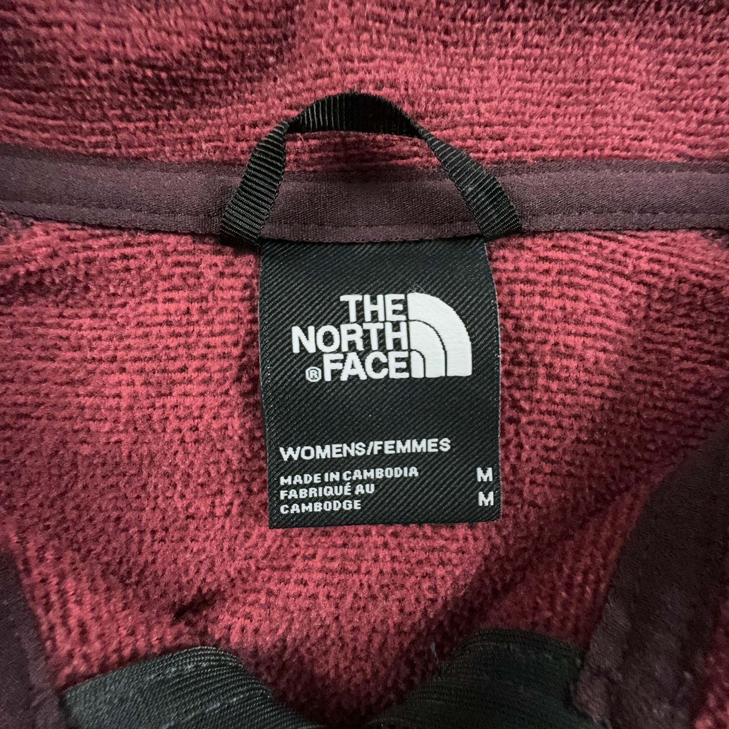 Pile The North Face bordeaux quarter zip - Taglia M donna