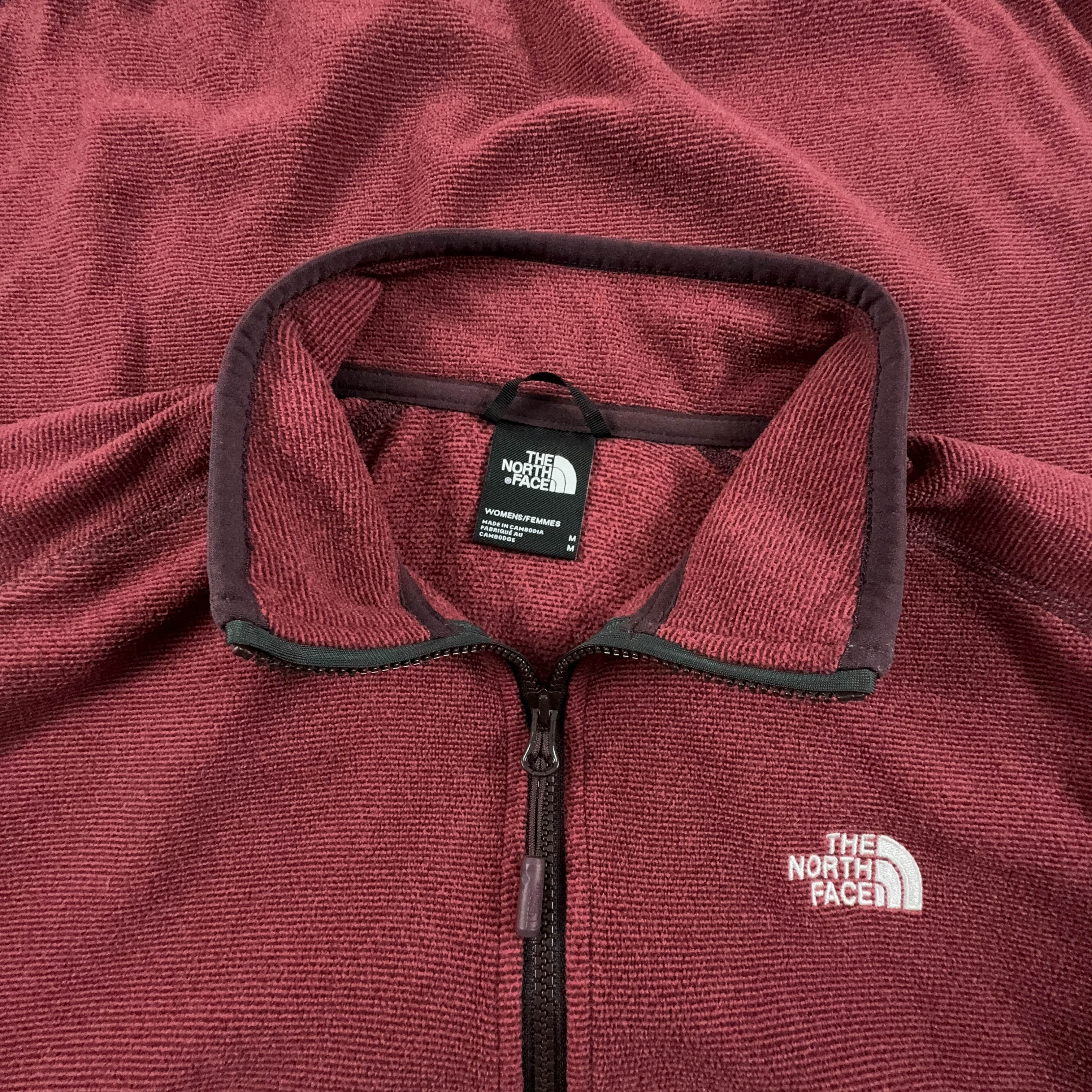 Pile The North Face bordeaux quarter zip - Taglia M donna