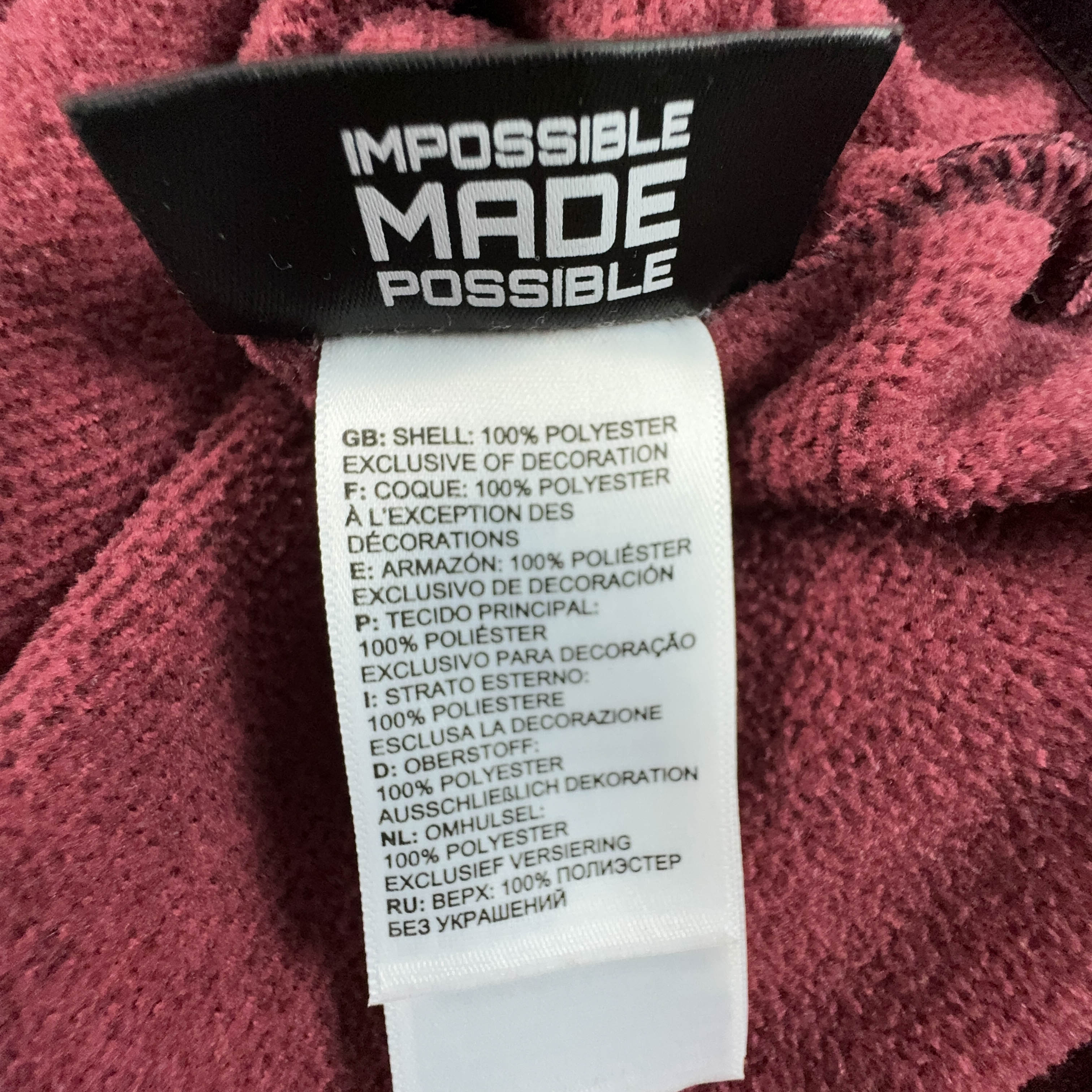 Pile The North Face bordeaux quarter zip - Taglia M donna