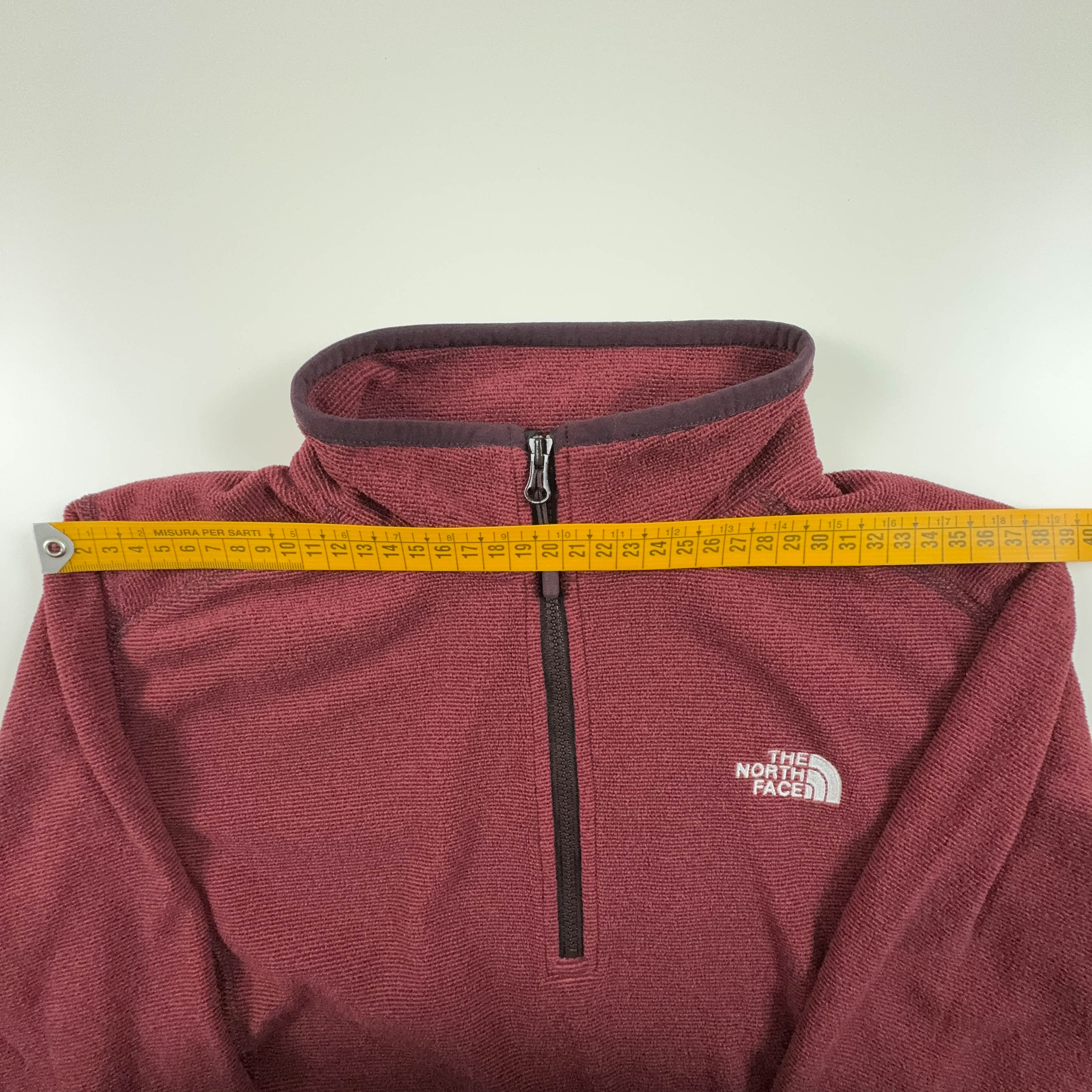 Pile The North Face bordeaux quarter zip - Taglia M donna