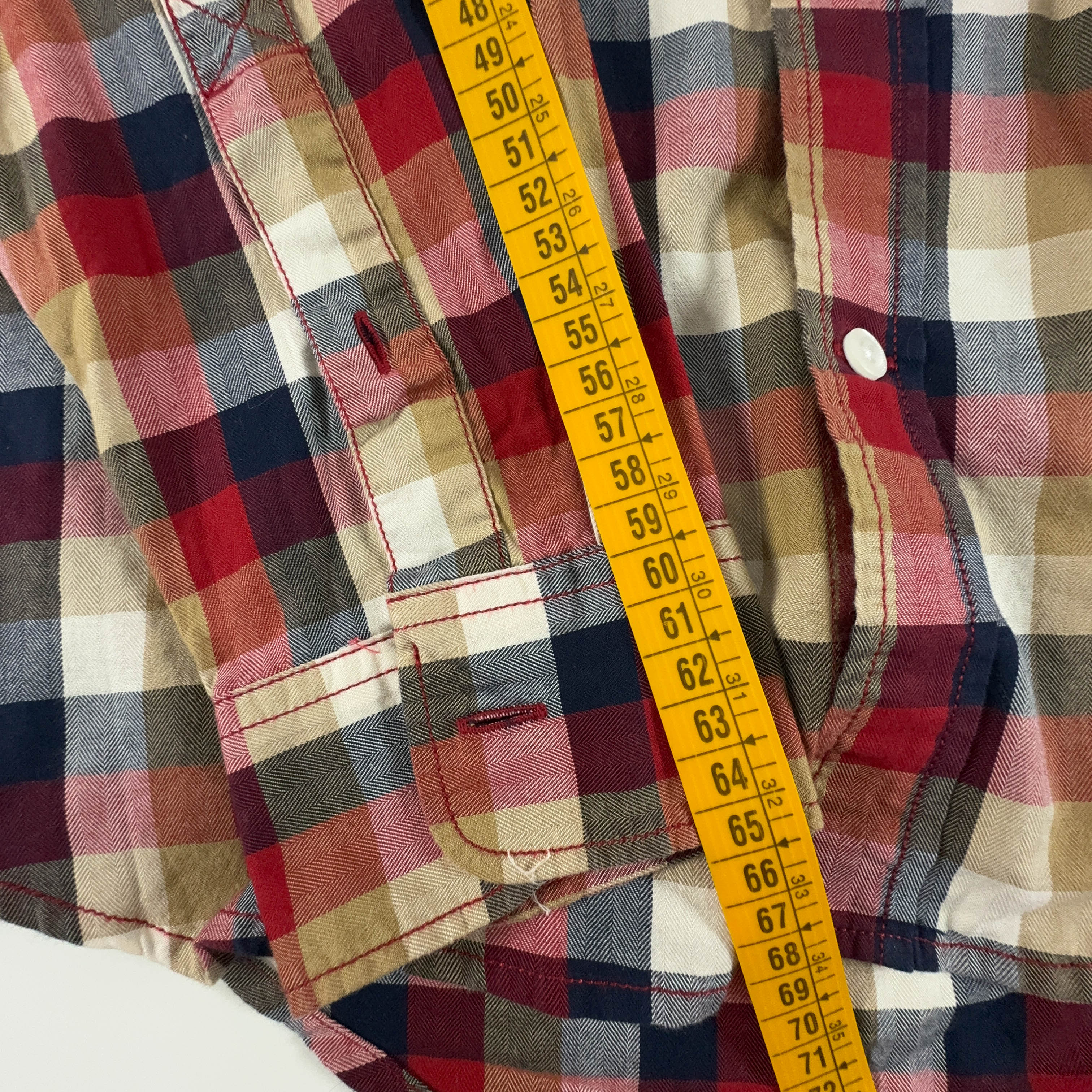 Camicia Timberland a quadri rossa slim fit - Taglia M/L uomo