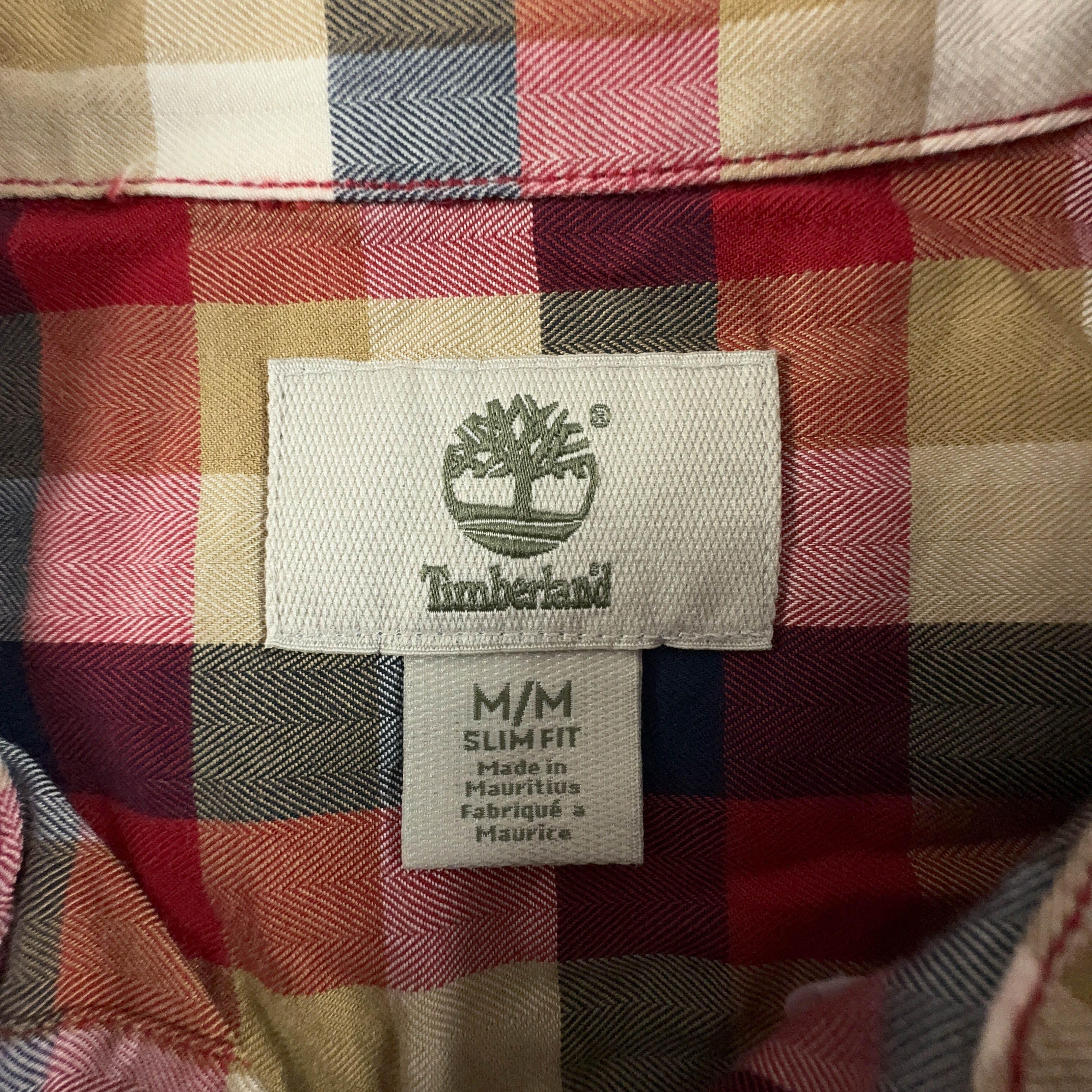 Camicia Timberland a quadri rossa slim fit - Taglia M/L uomo