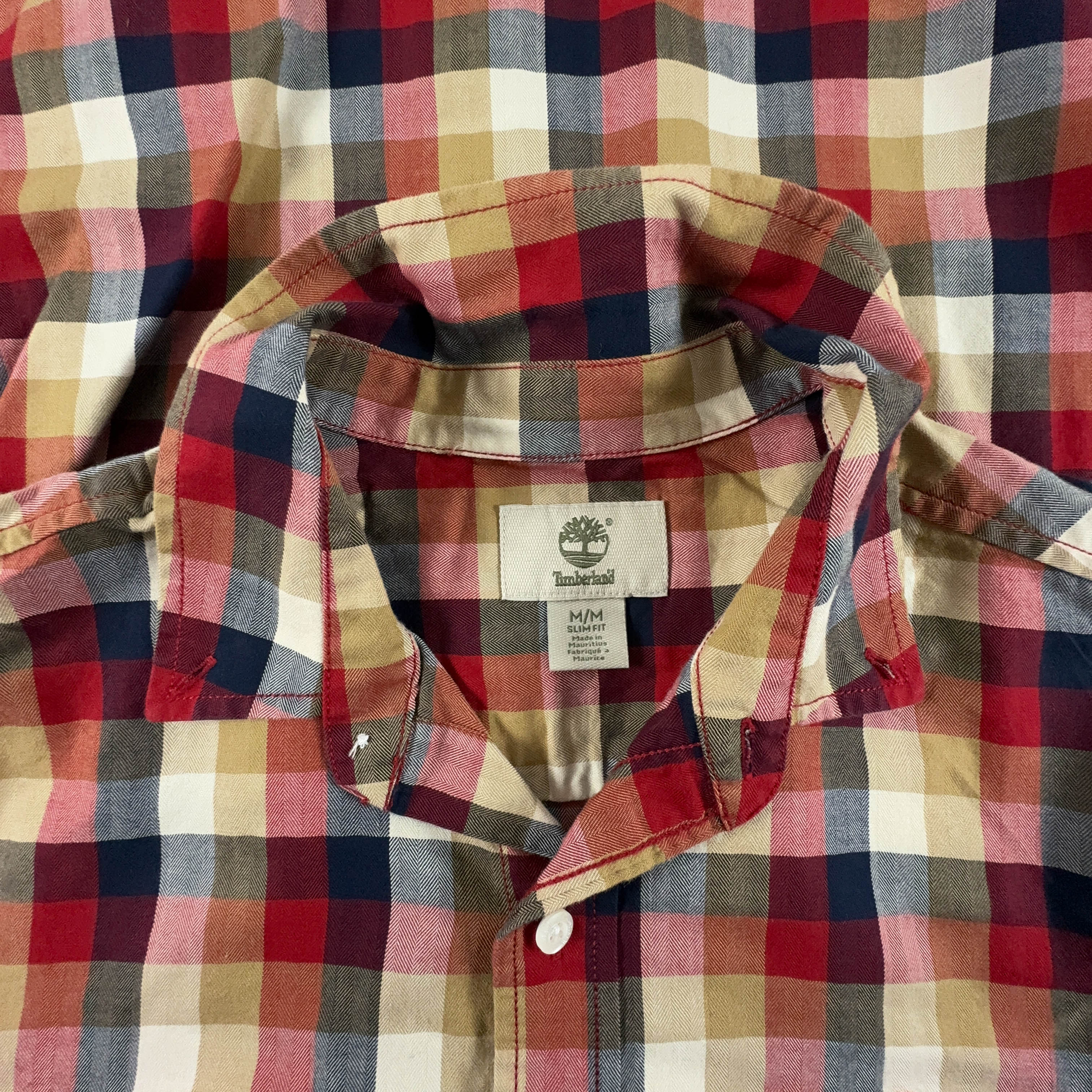 Camicia Timberland a quadri rossa slim fit - Taglia M/L uomo