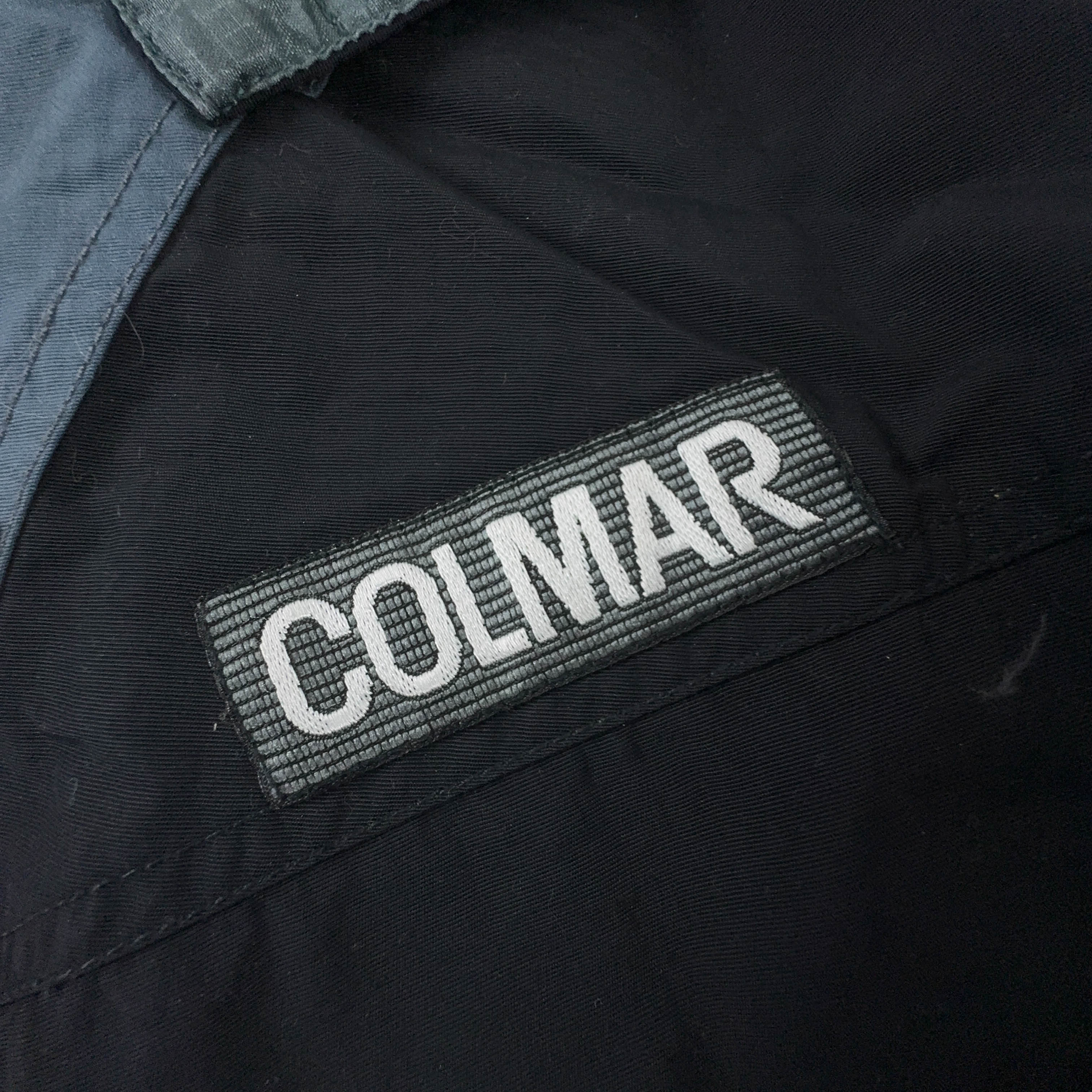 Giacca invernale Colmar Vintage blu e nera con bottoni e cappuccio anni 90 - Taglia I44 uomo