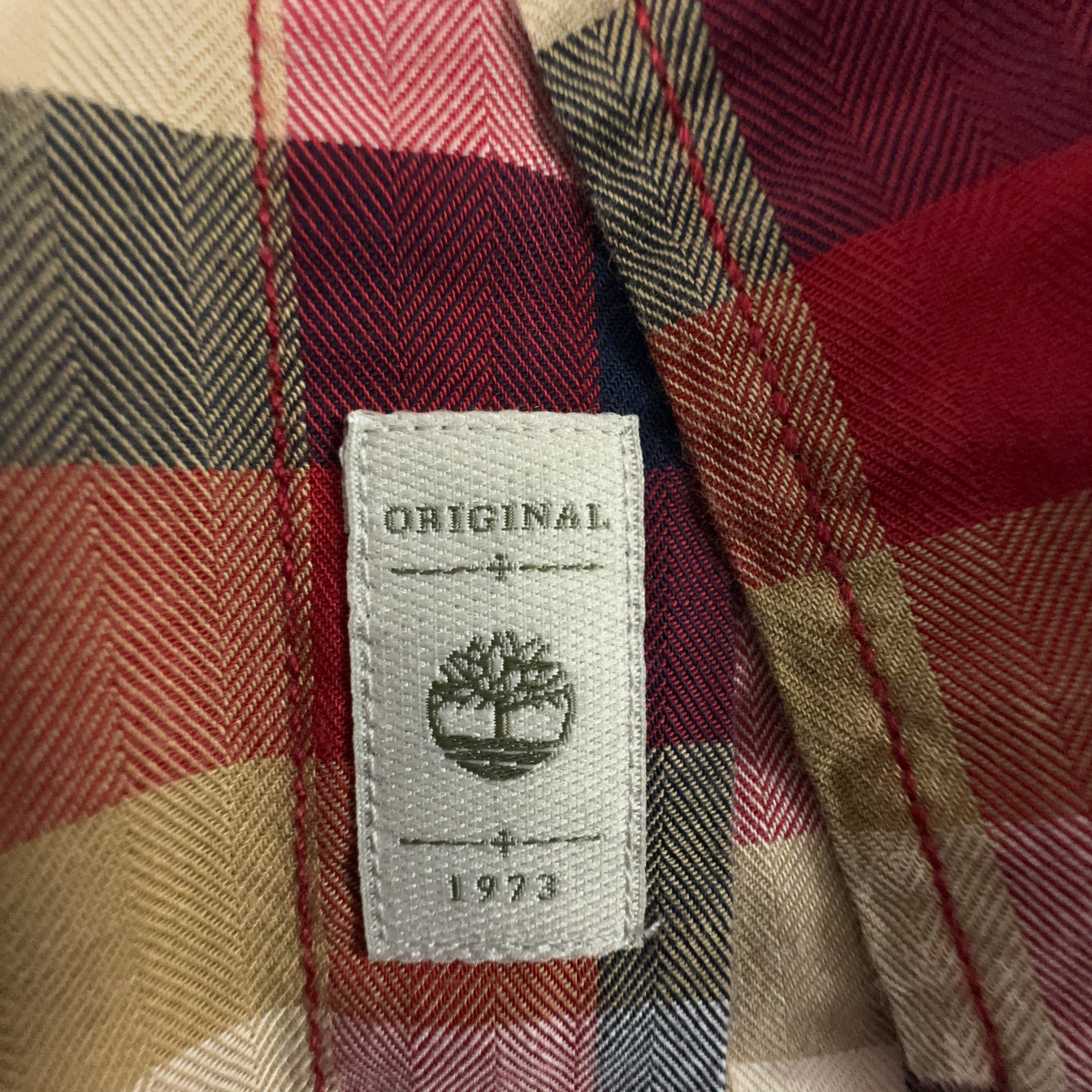 Camicia Timberland a quadri rossa slim fit - Taglia M/L uomo