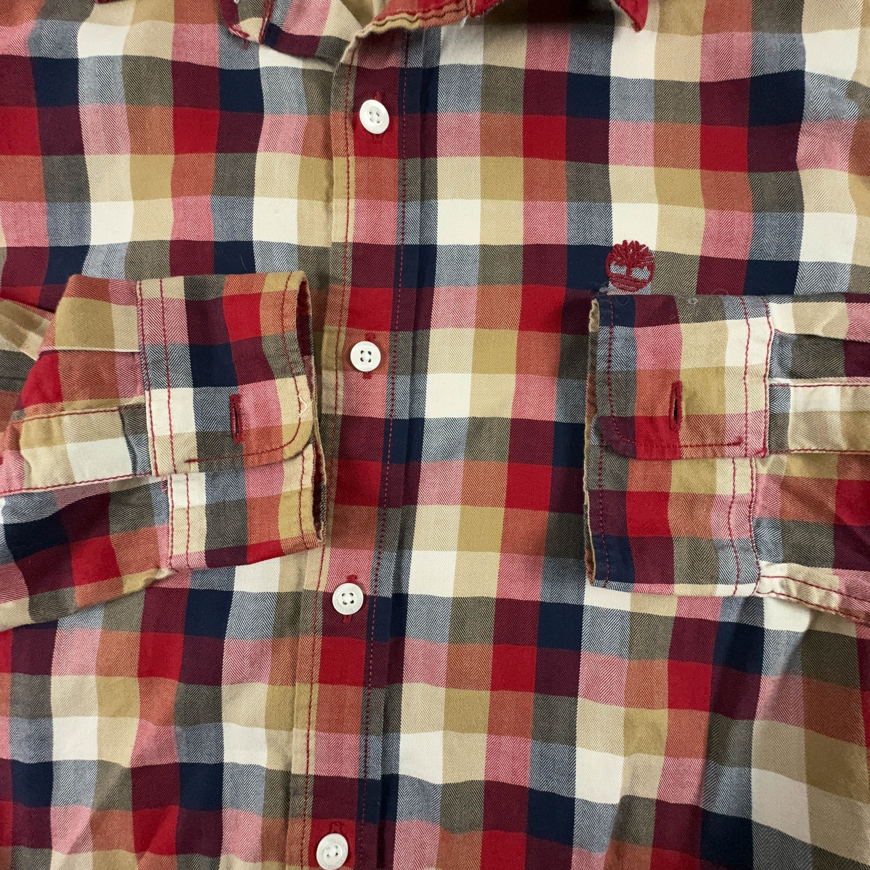 Camicia Timberland a quadri rossa slim fit - Taglia M/L uomo