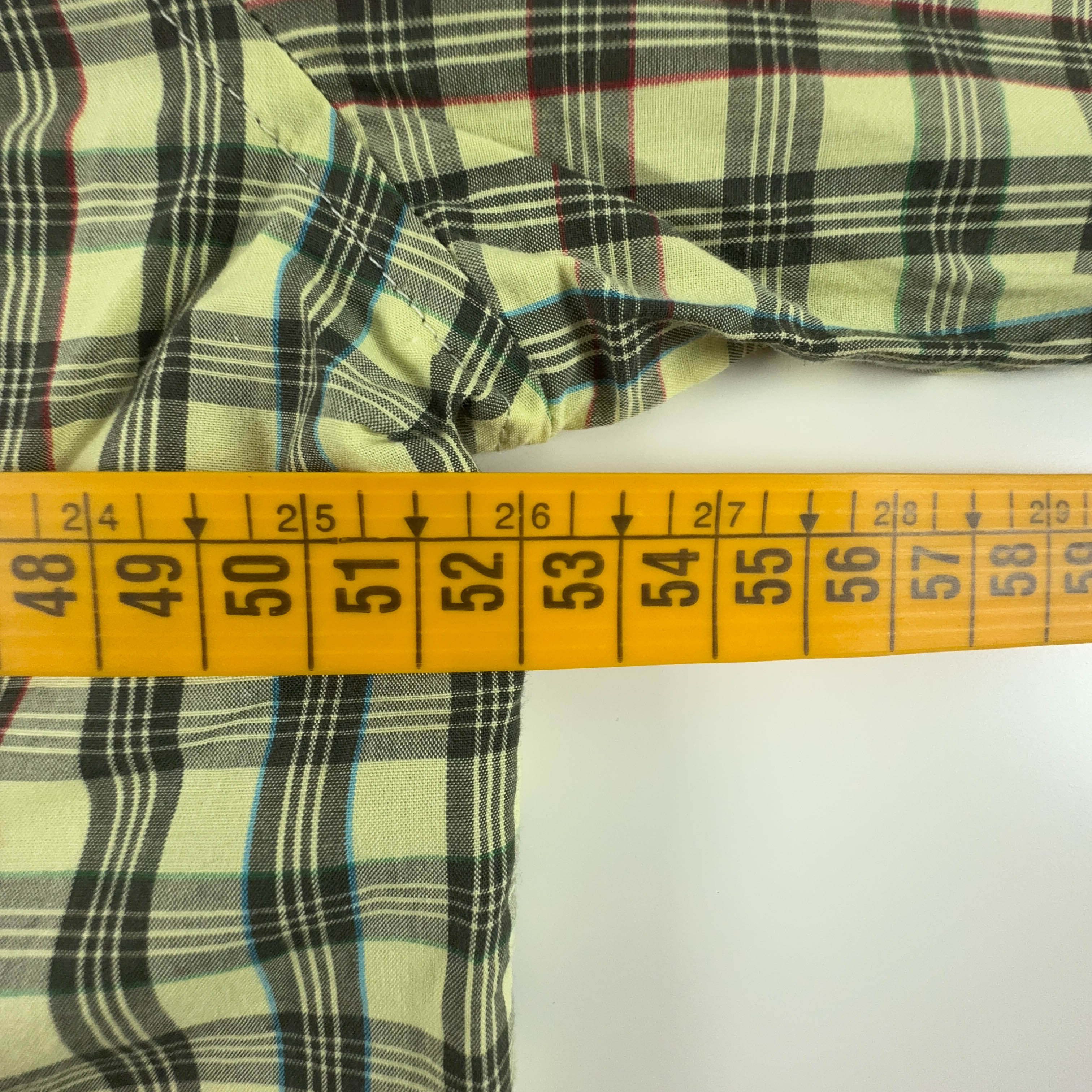 Camicia Adidas Vintage a quadri gialla anni 2000 - Taglia M uomo