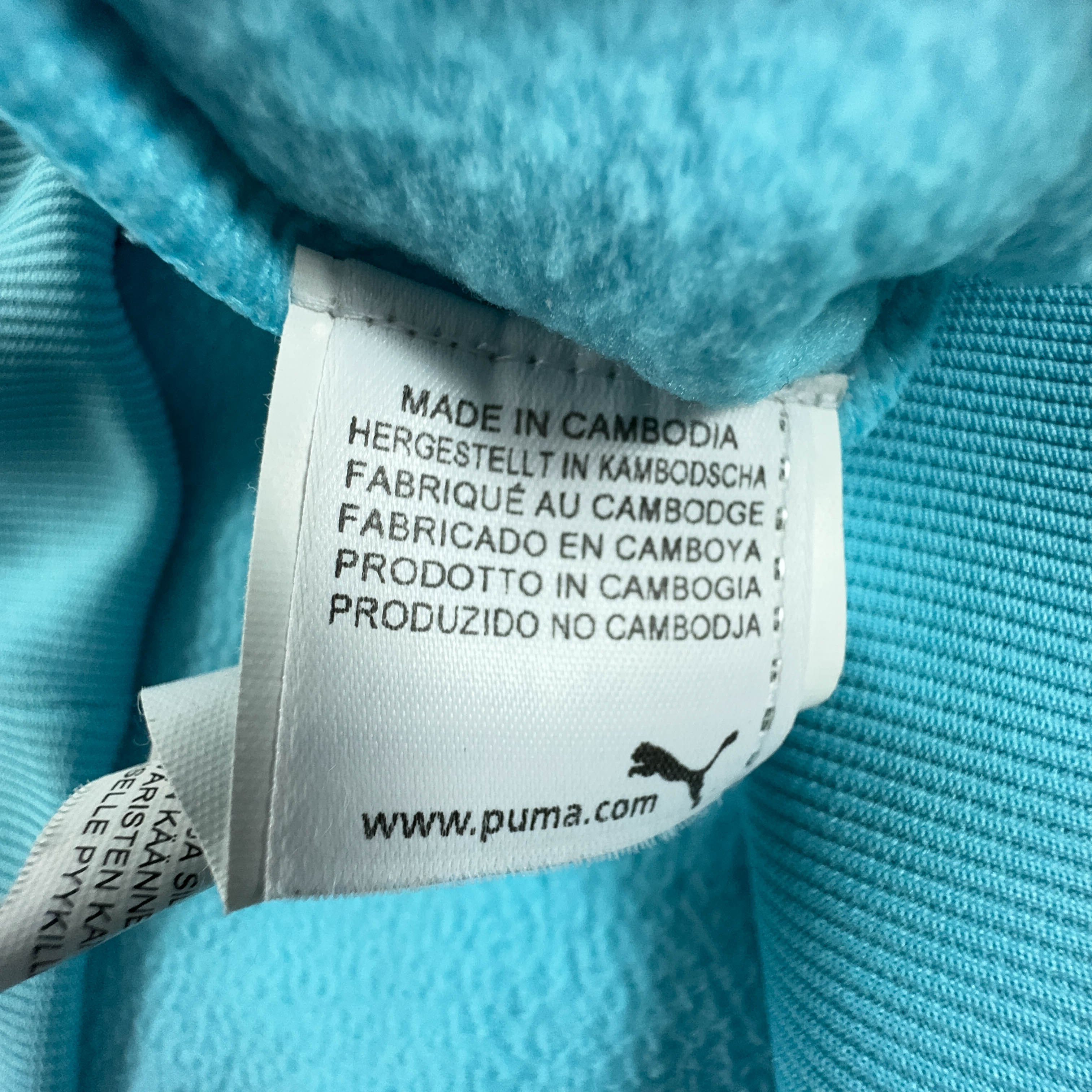 Pile Puma azzurro quarter zip con tasche - Taglia XL uomo