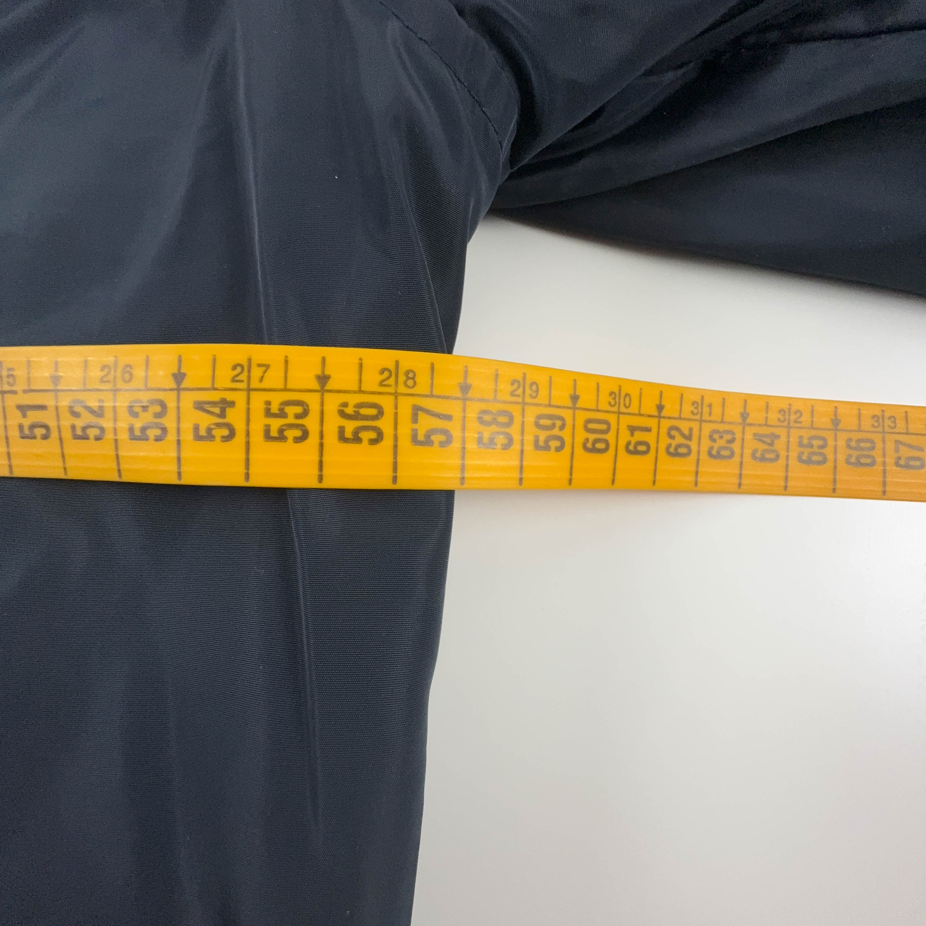 Giacca invernale K way blu scura con zip e cappuccio - Taglia M uomo