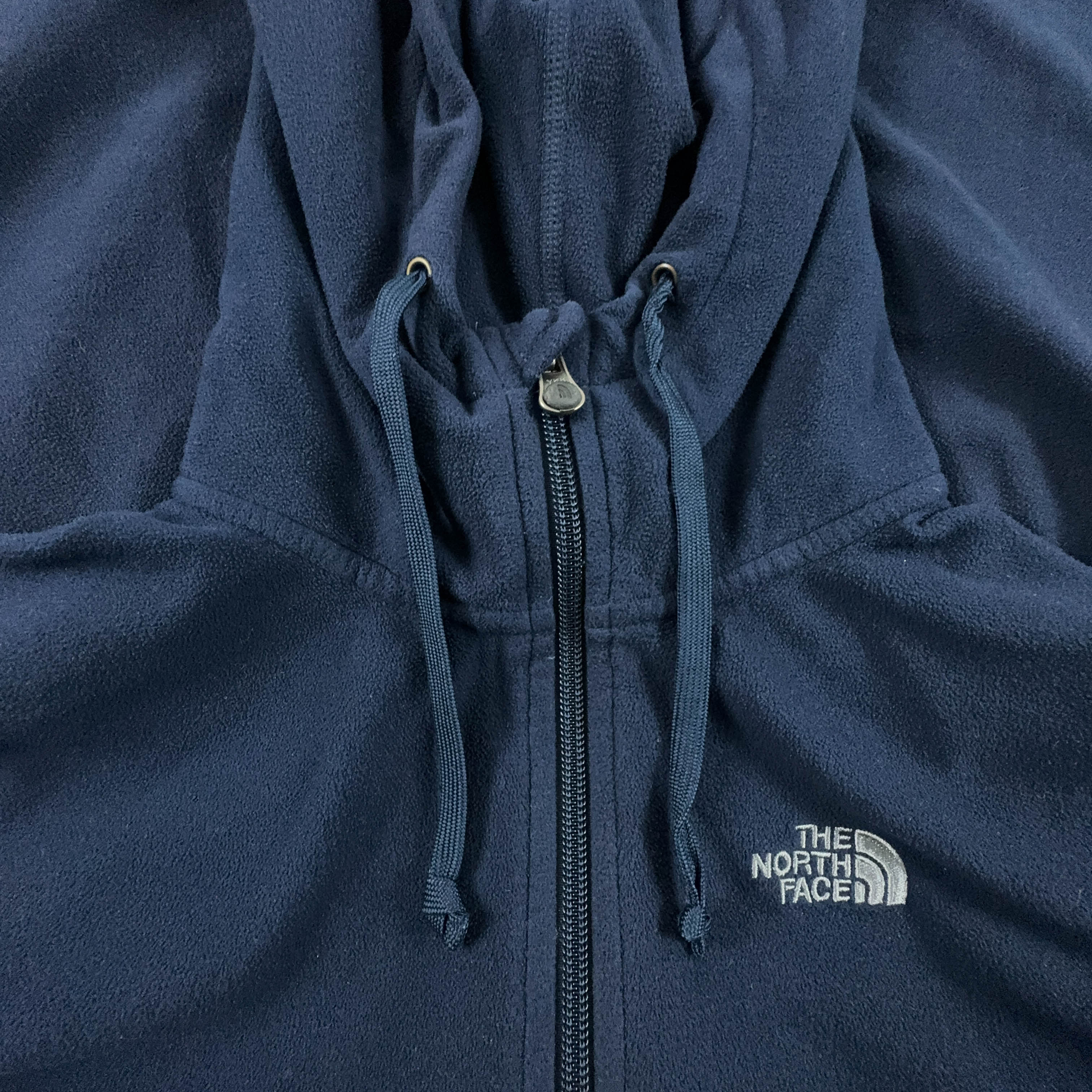 Pile The North Face blu scuro con zip intera con tasche - Taglia S uomo