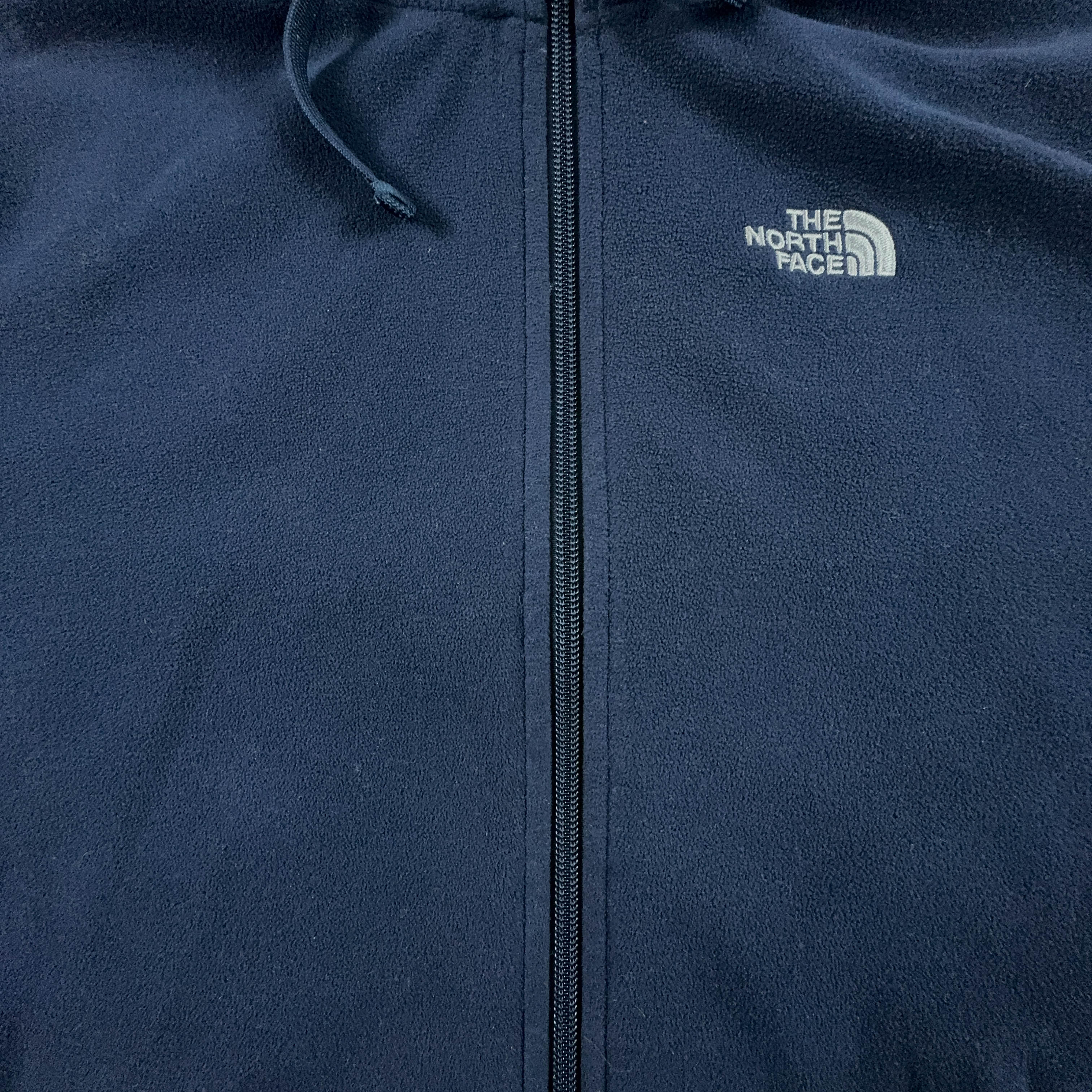 Pile The North Face blu scuro con zip intera con tasche - Taglia S uomo