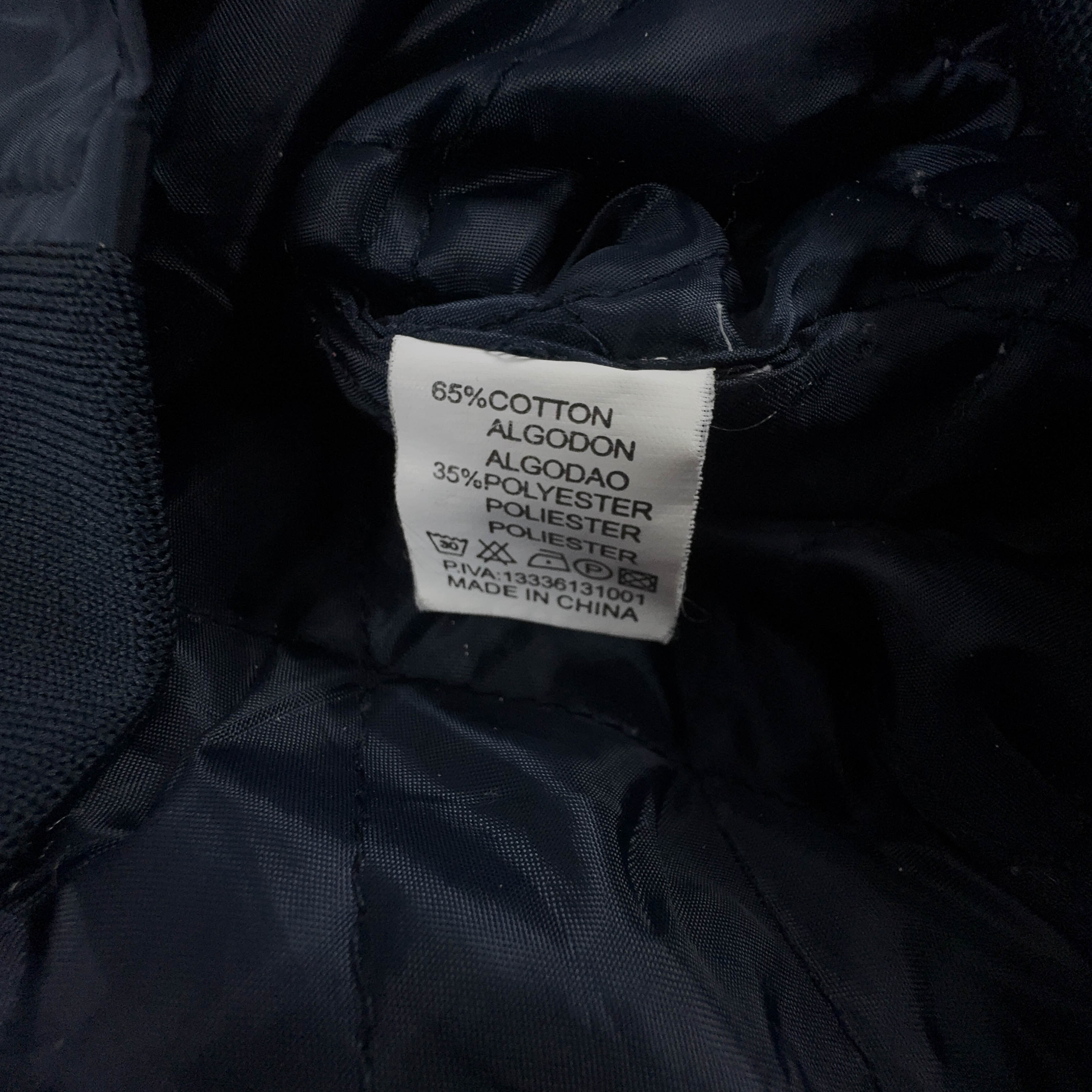 Giacca invernale K way blu scura con zip e cappuccio - Taglia M uomo