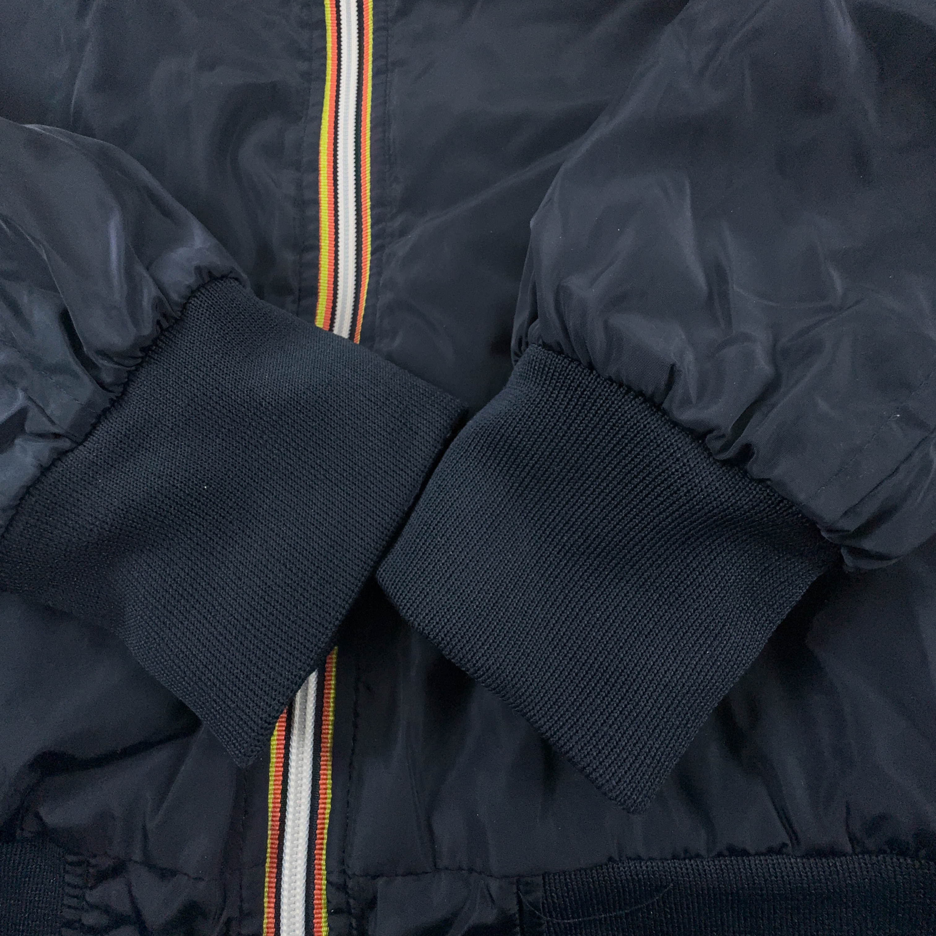 Giacca invernale K way blu scura con zip e cappuccio - Taglia M uomo