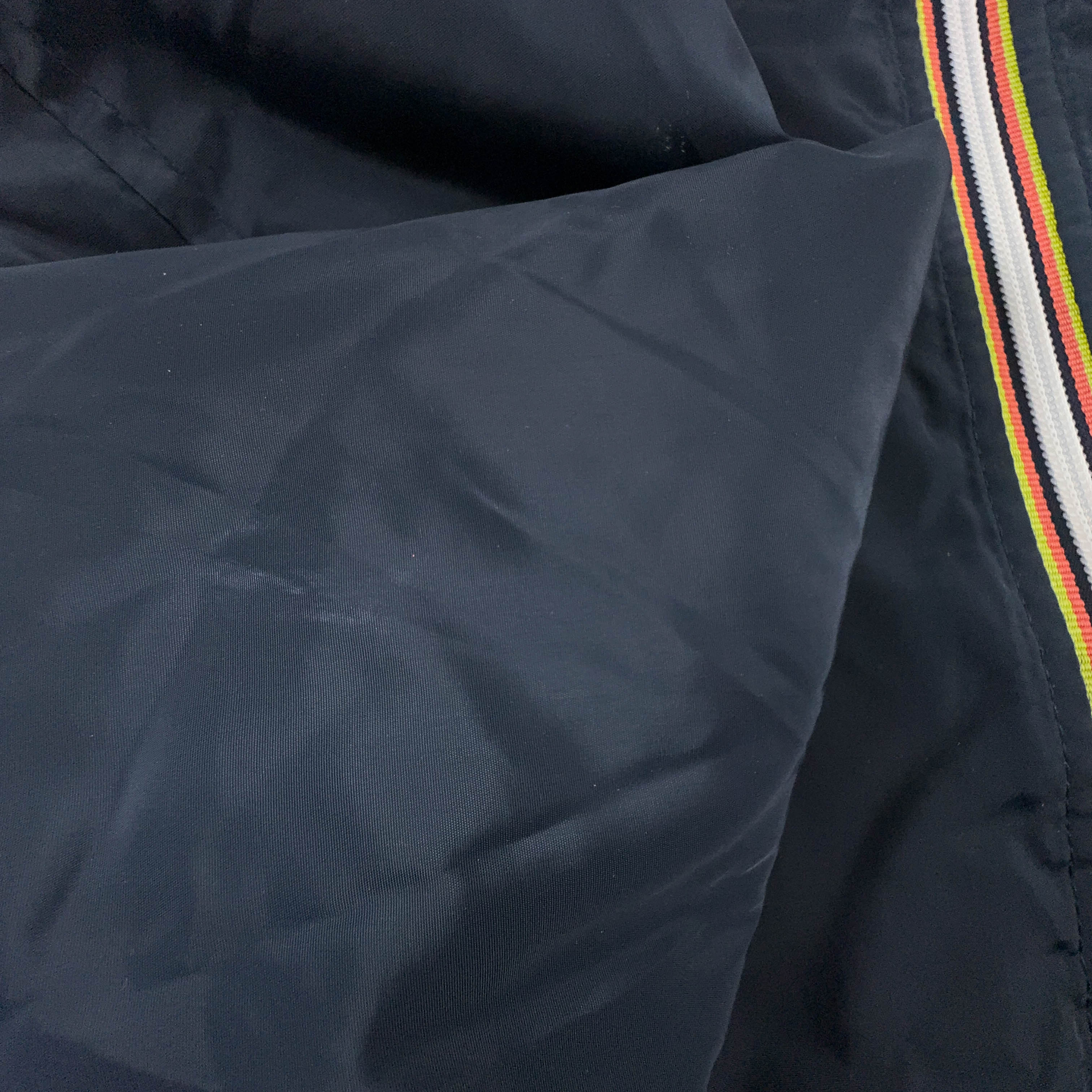 Giacca invernale K way blu scura con zip e cappuccio - Taglia M uomo