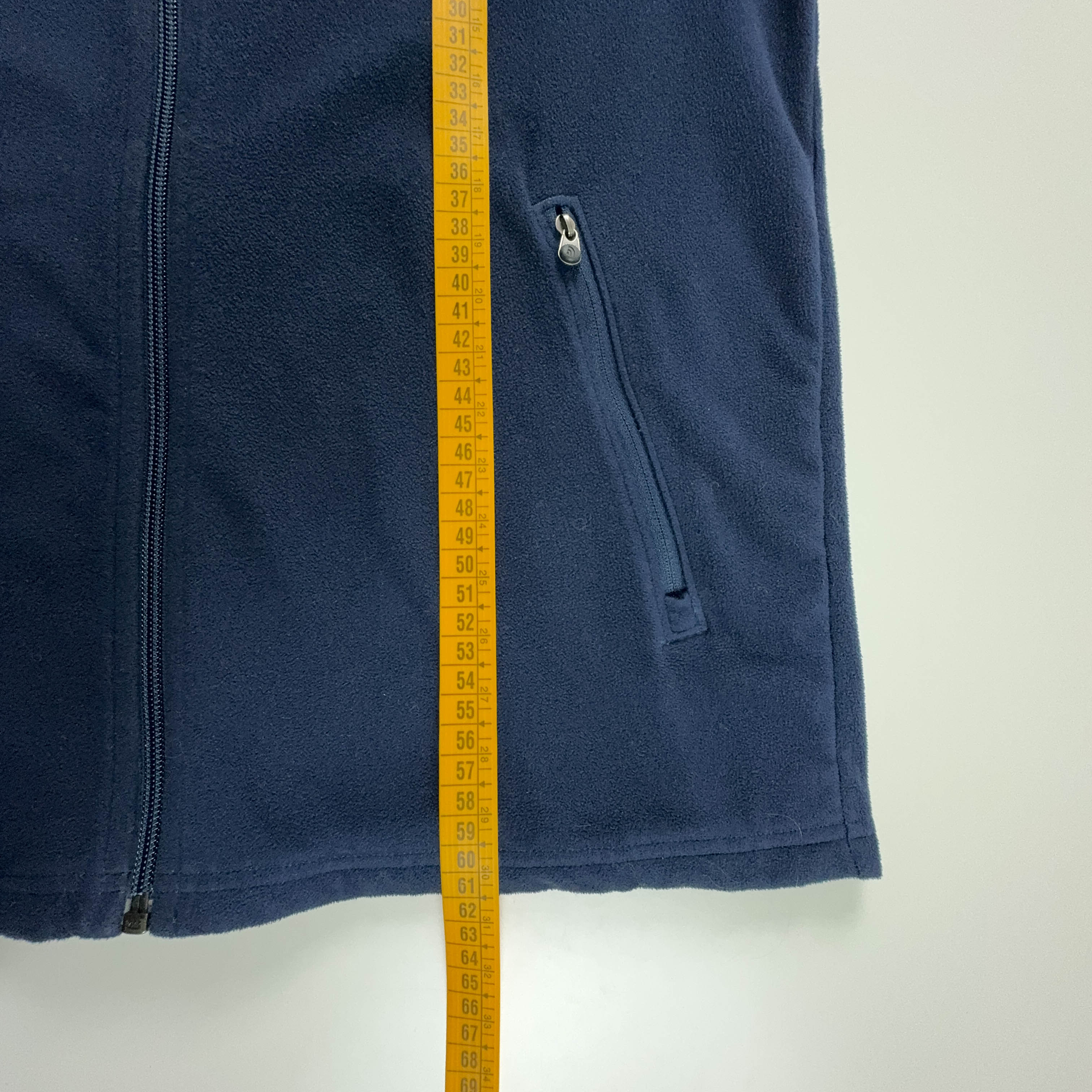 Pile The North Face blu scuro con zip intera con tasche - Taglia S uomo