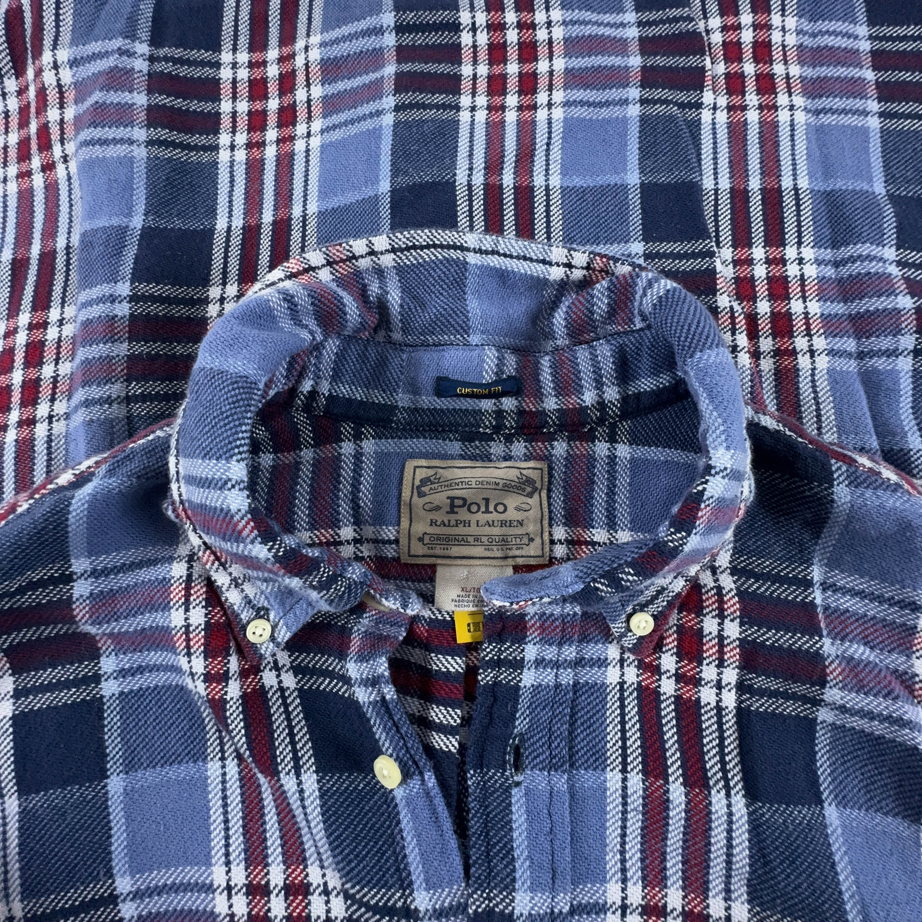 Camicia Ralph Lauren a quadri blu e rossa - Taglia XL uomo