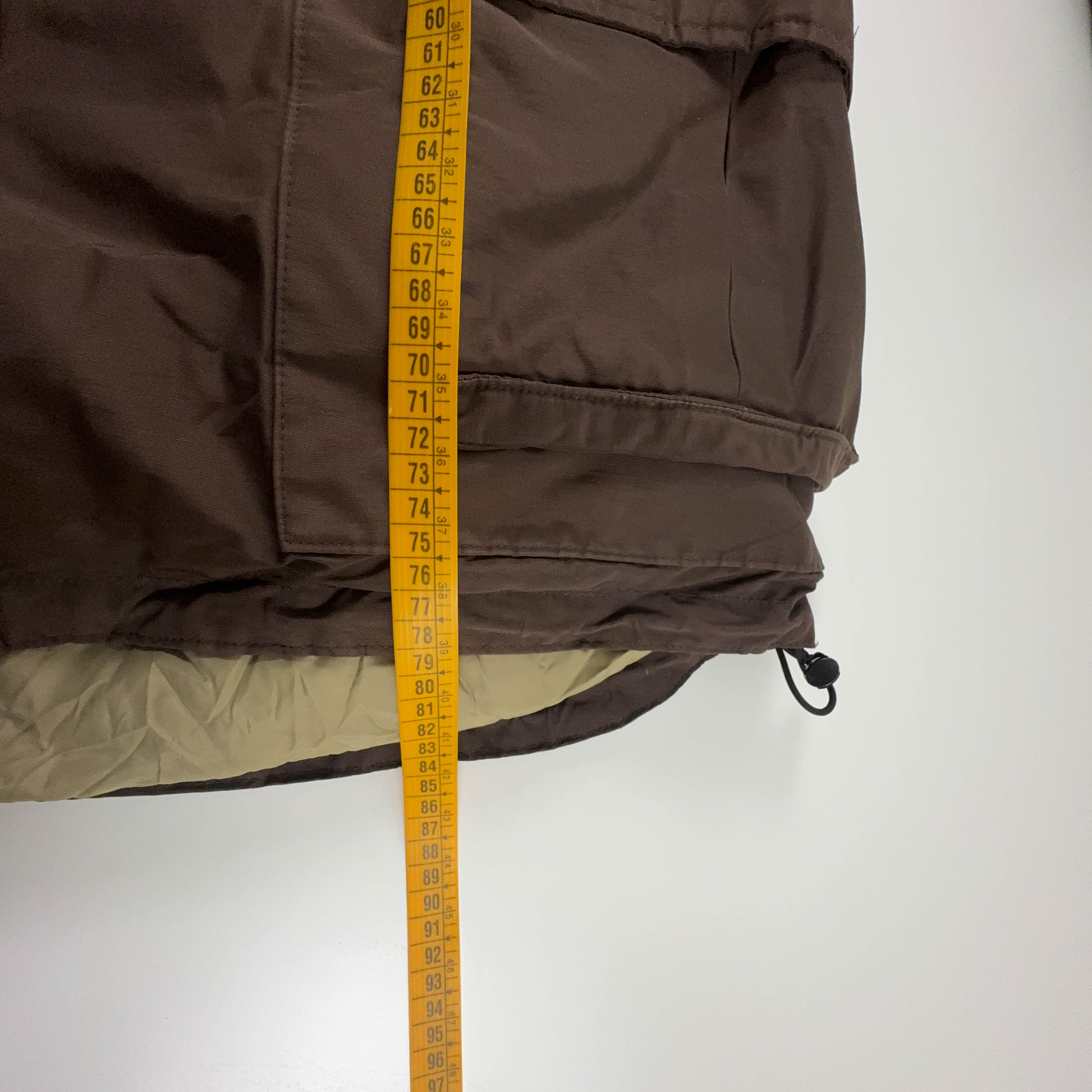 Giubbotto invernale Woolrich marrone con cappuccio e zip - Taglia L uomo