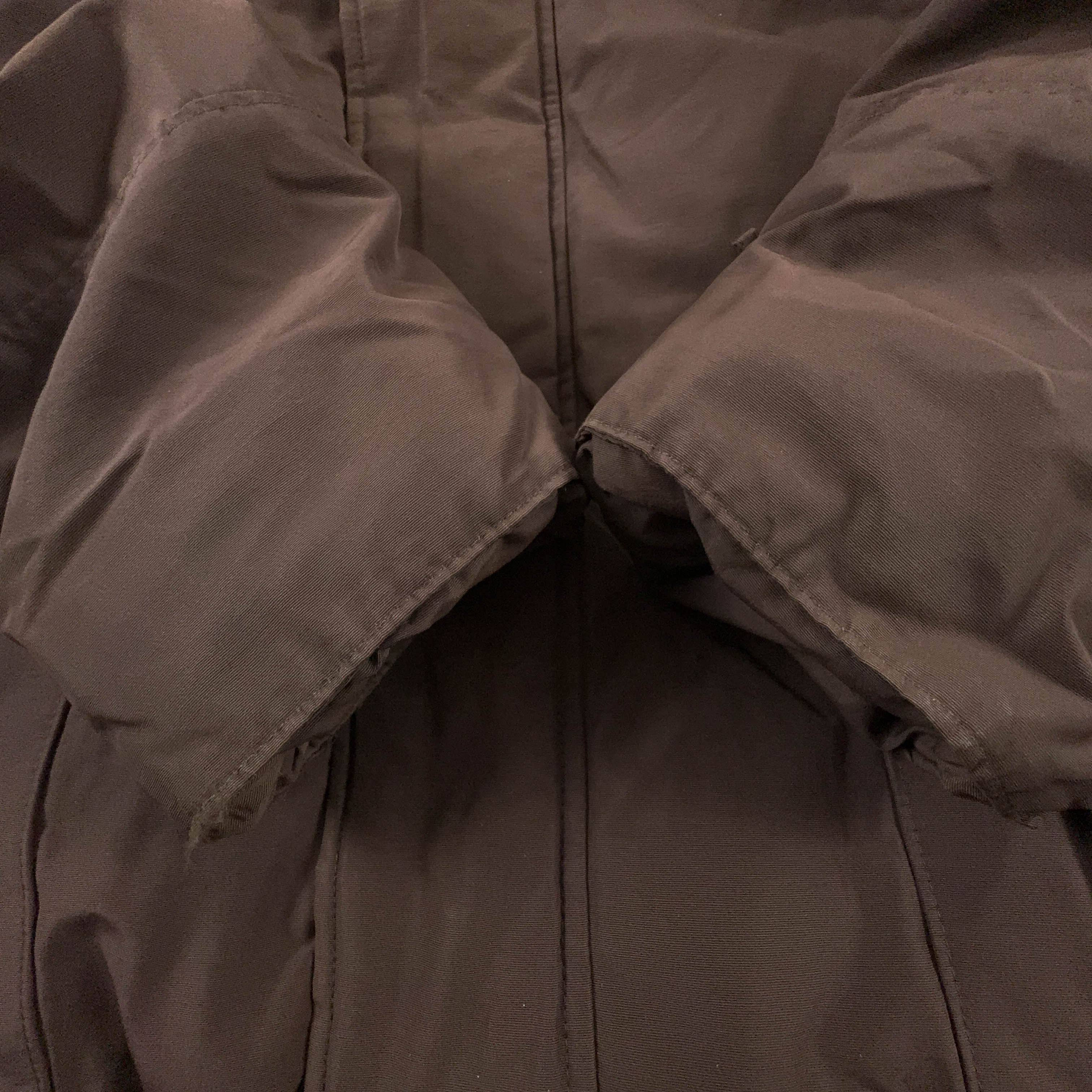 Giubbotto invernale Woolrich marrone con cappuccio e zip - Taglia L uomo