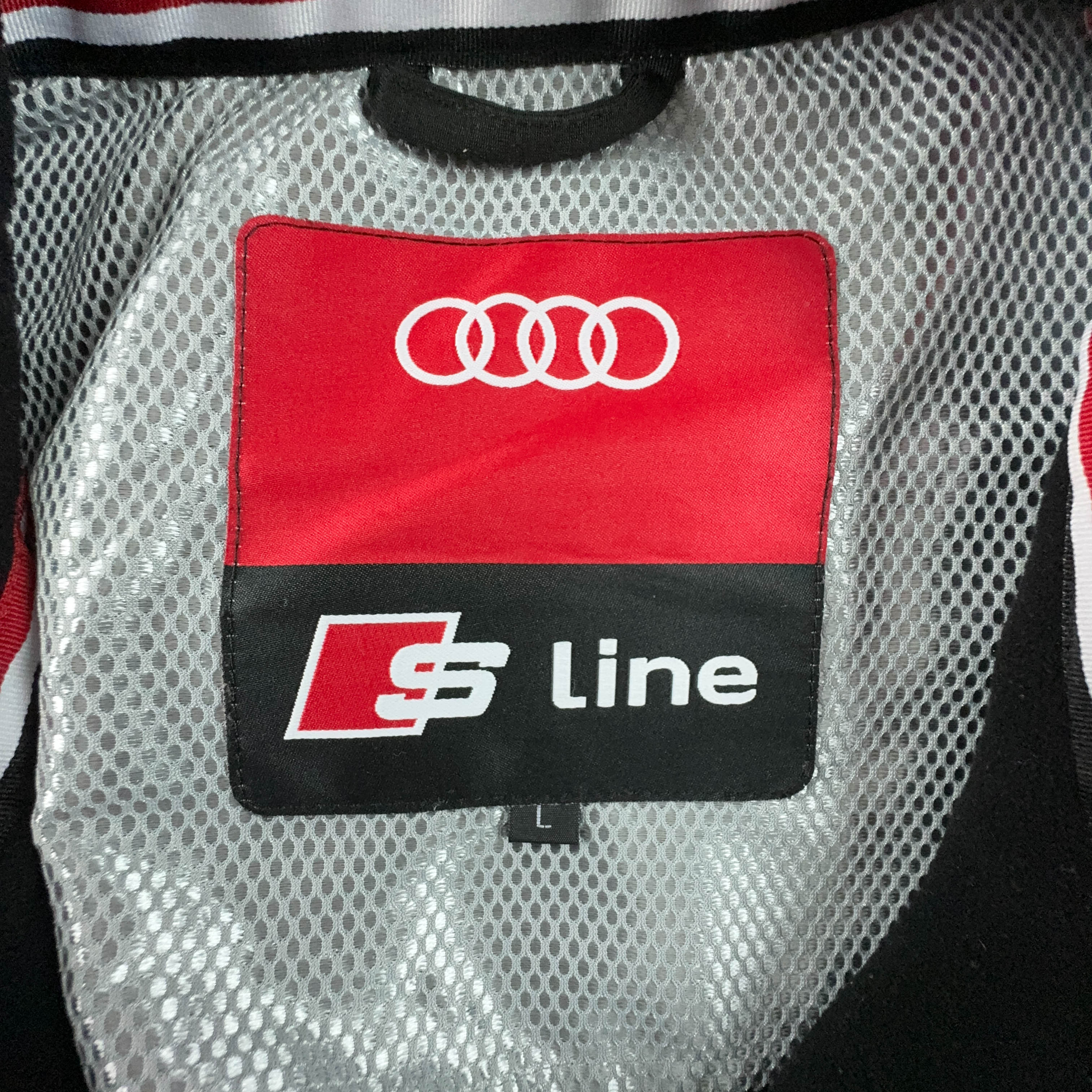 Pile Audi S Line nero con zip intera e logo sul retro - Taglia L uomo