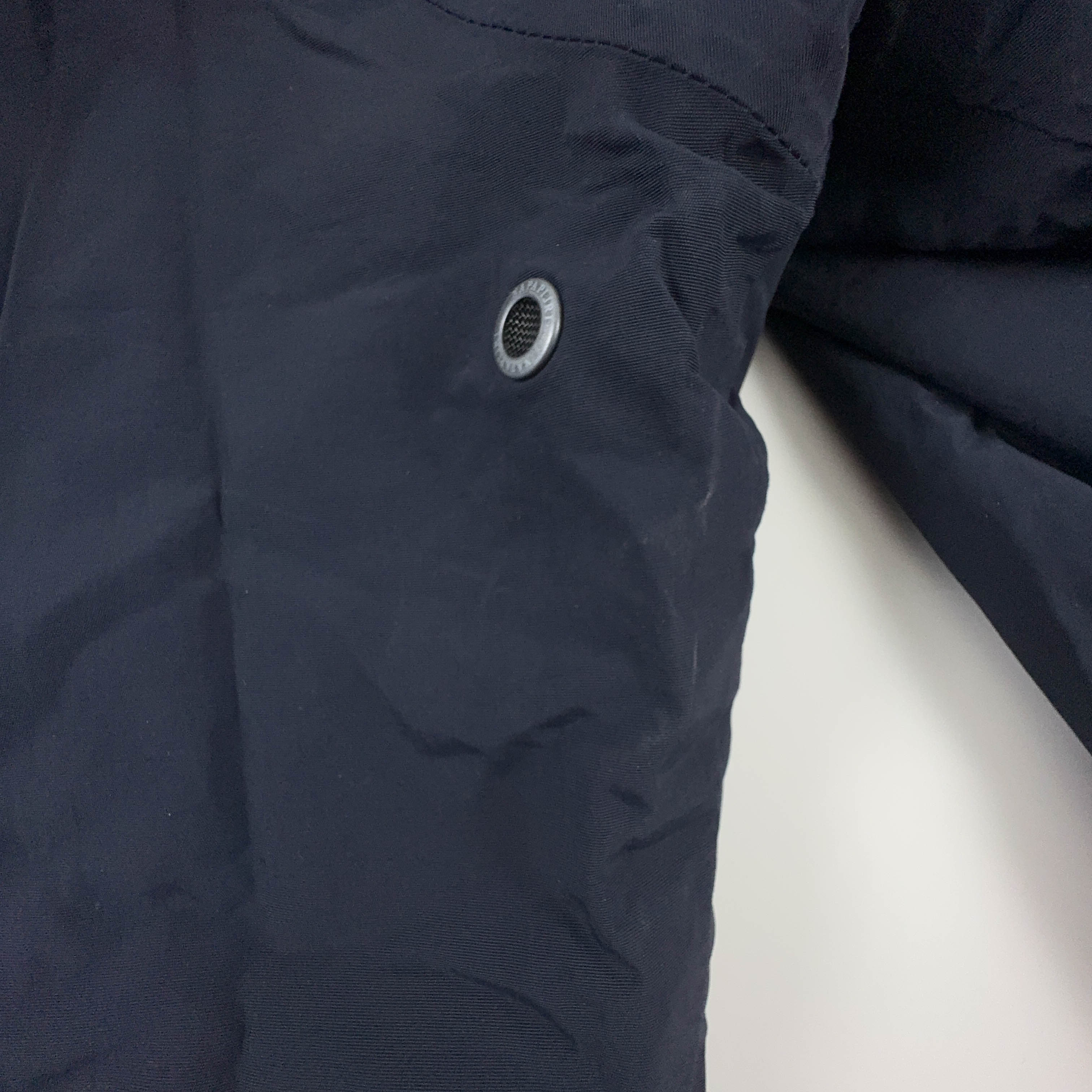 Giubbotto invernale Napapijri blu scura con tasca frontale e cappuccio - Taglia S uomo