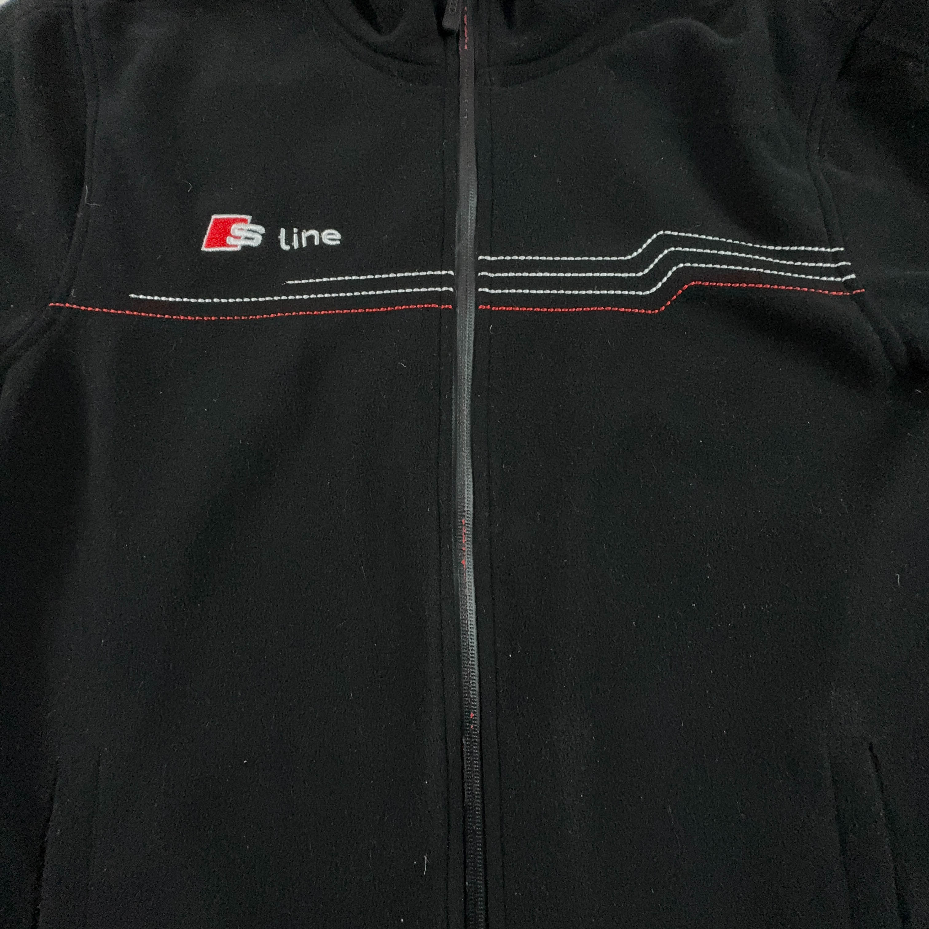 Pile Audi S Line nero con zip intera e logo sul retro - Taglia L uomo