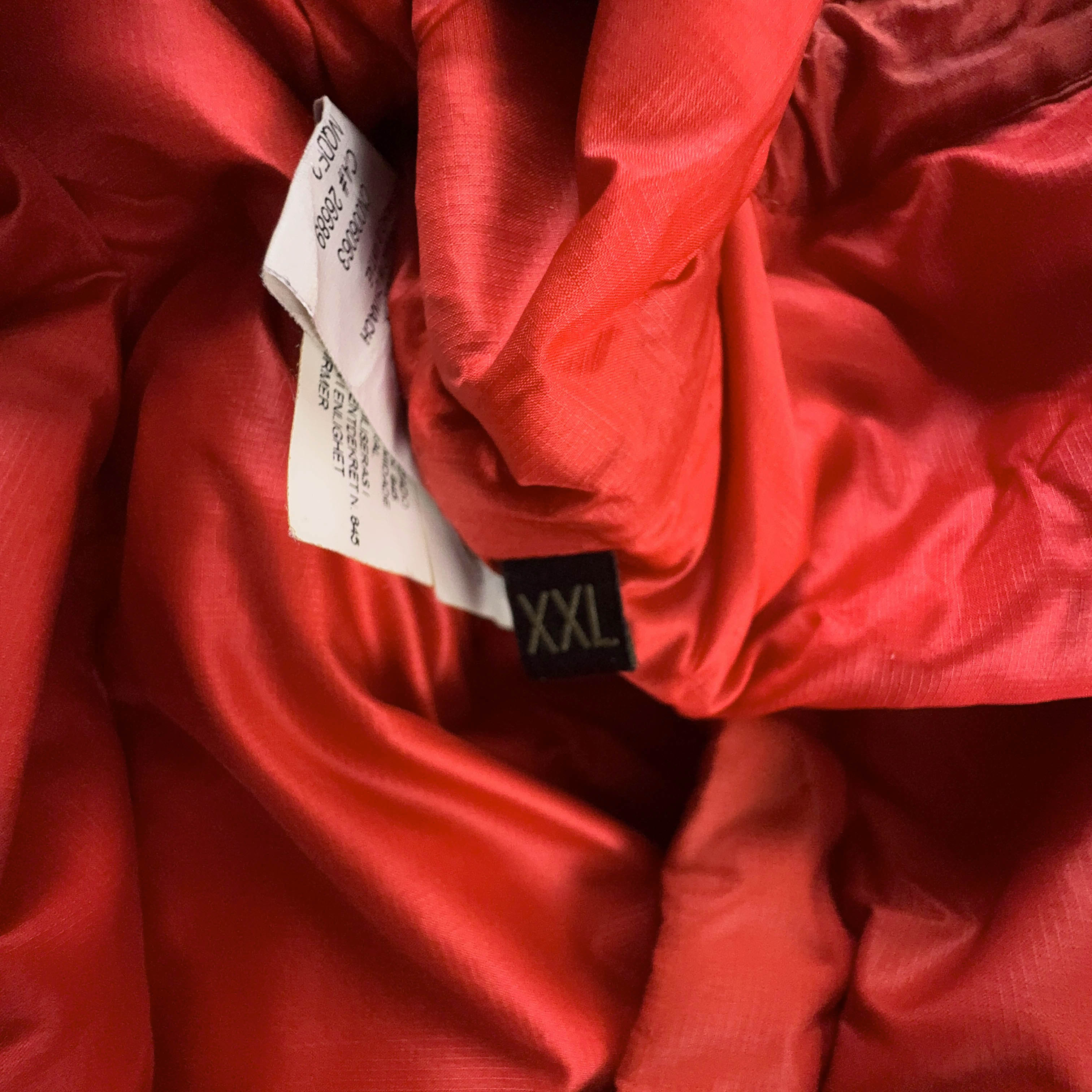 Giubbotto Napapijri arancione con tasca frontale e cappuccio - Taglia L uomo