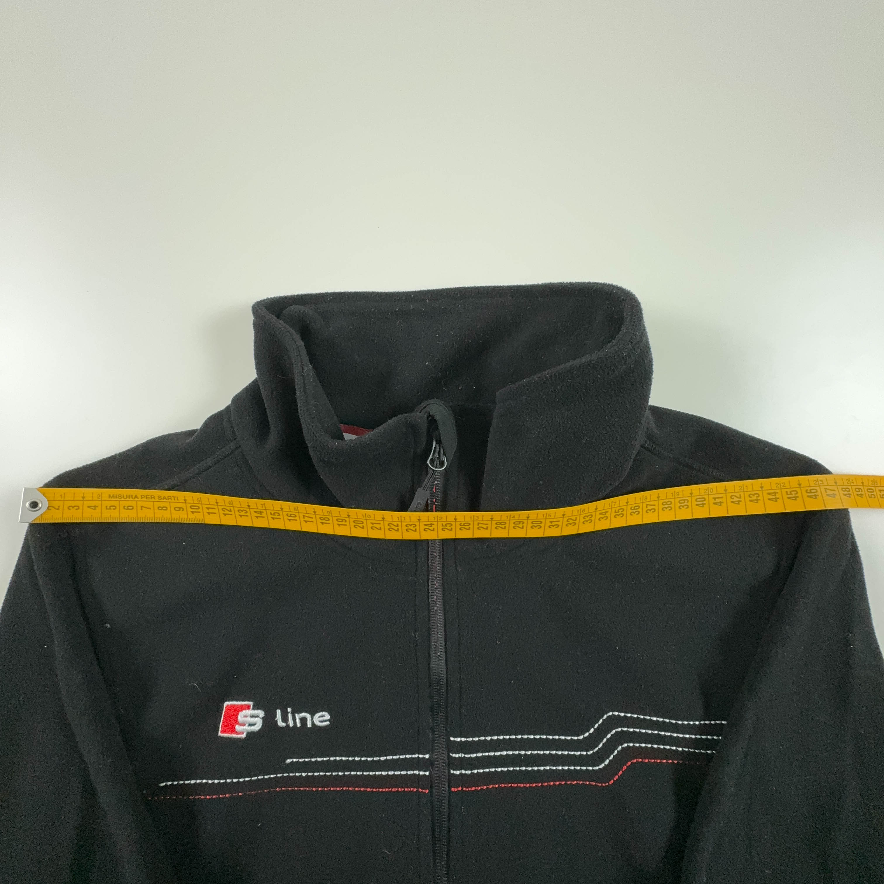 Pile Audi S Line nero con zip intera e logo sul retro - Taglia L uomo