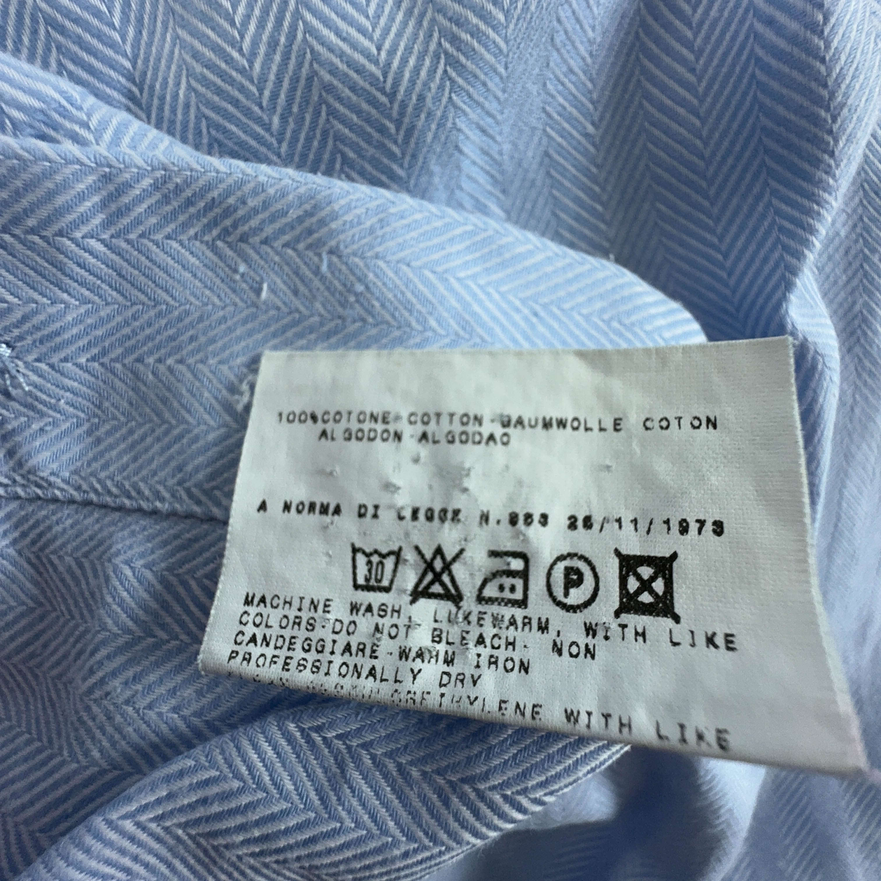 Camicia Gianfranco Ferrè azzurra tinta unita - Taglia 40 uomo