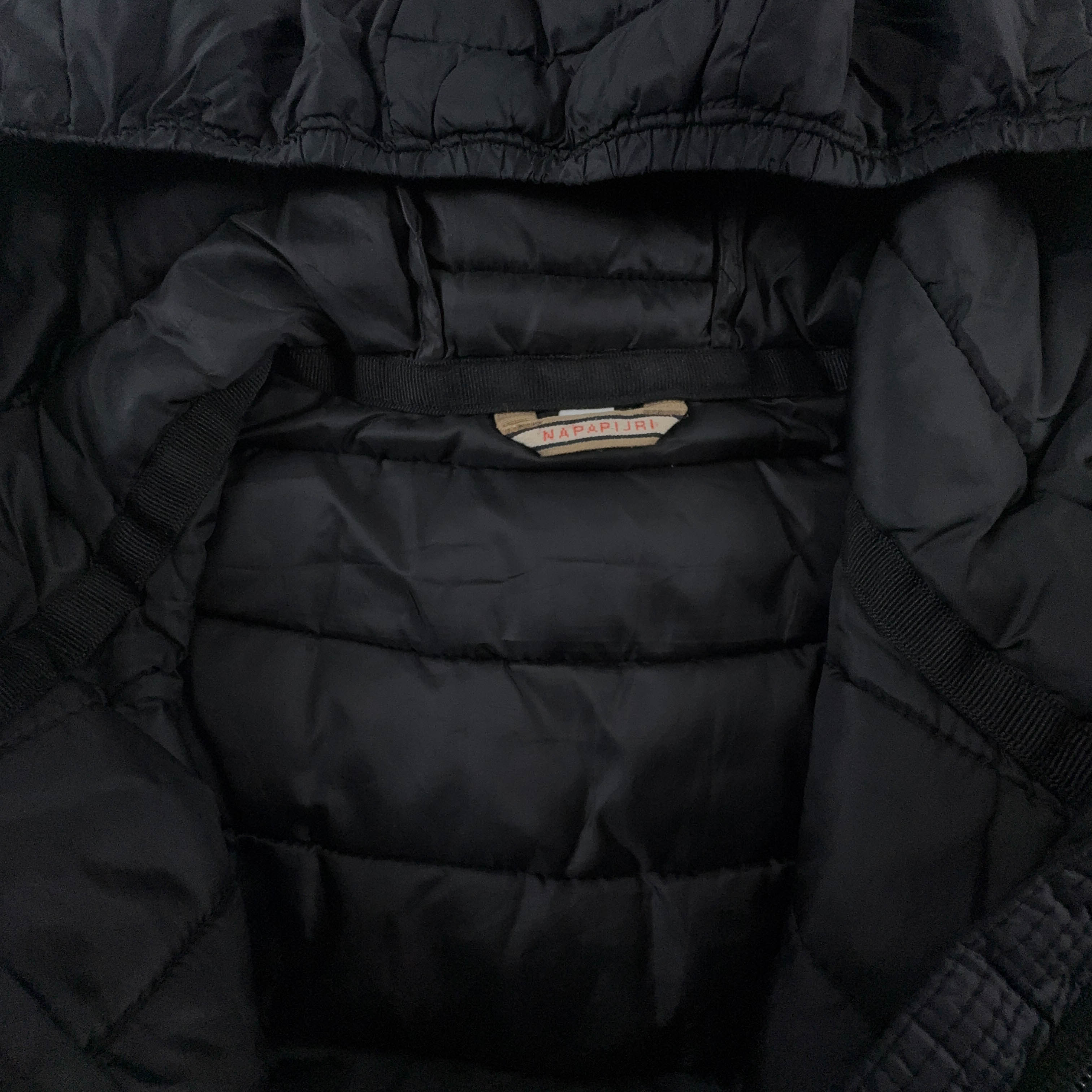 Giubbotto leggero Napapijri nero con zip e cappuccio - Taglia S donna