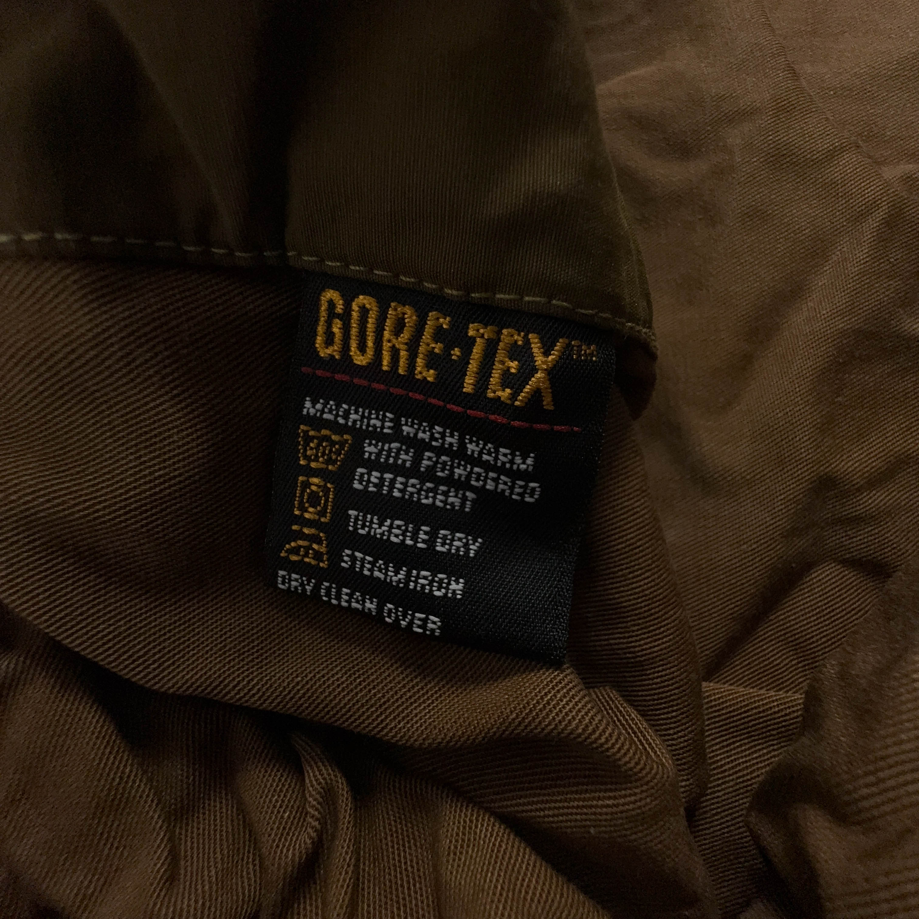 Giacca invernale Timberland Vintage in goretex marrone verde con bottoni anni 90 00 - Taglia L/XL uomo