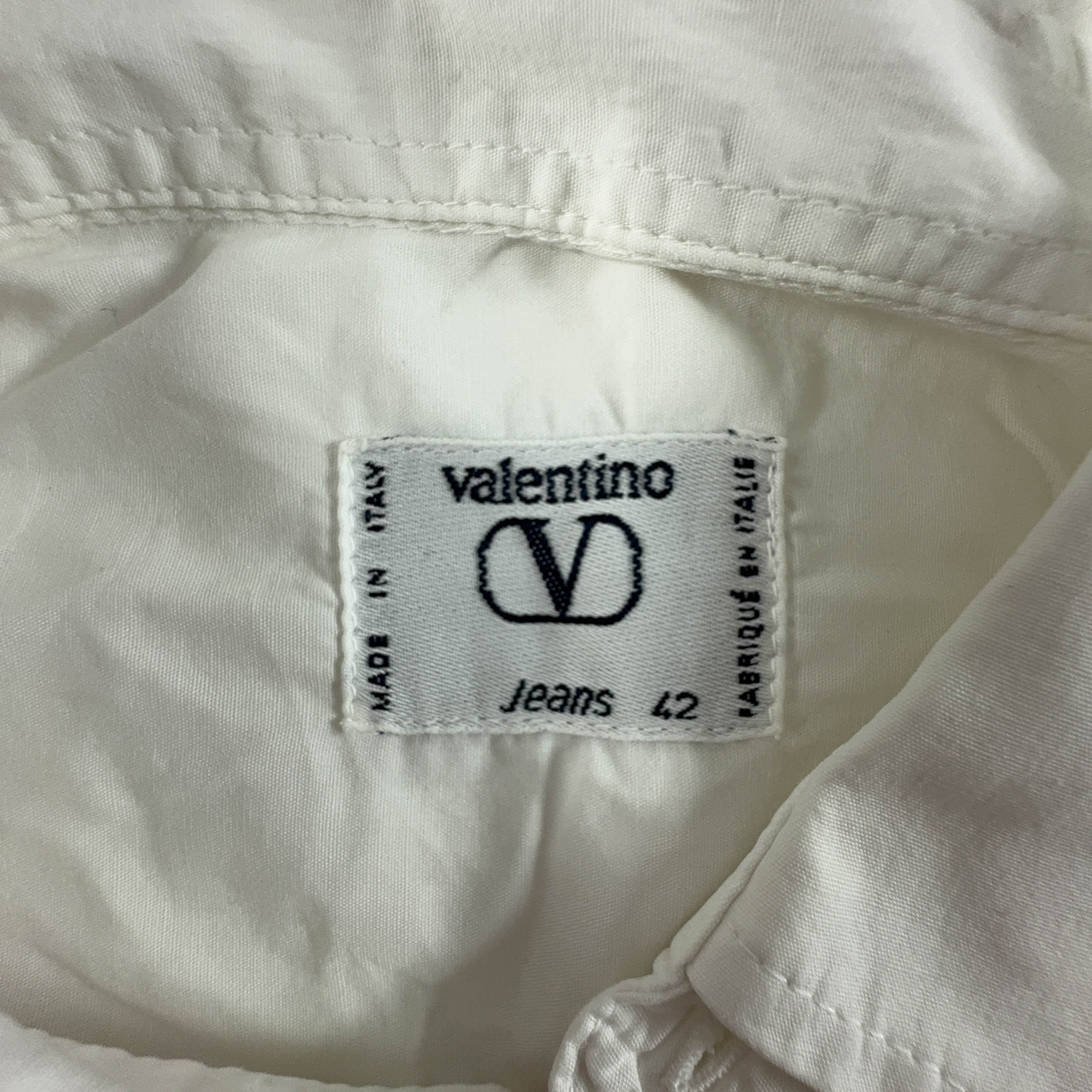 Camicia Valentino Vintage bianca tinta unita - Taglia 42 uomo