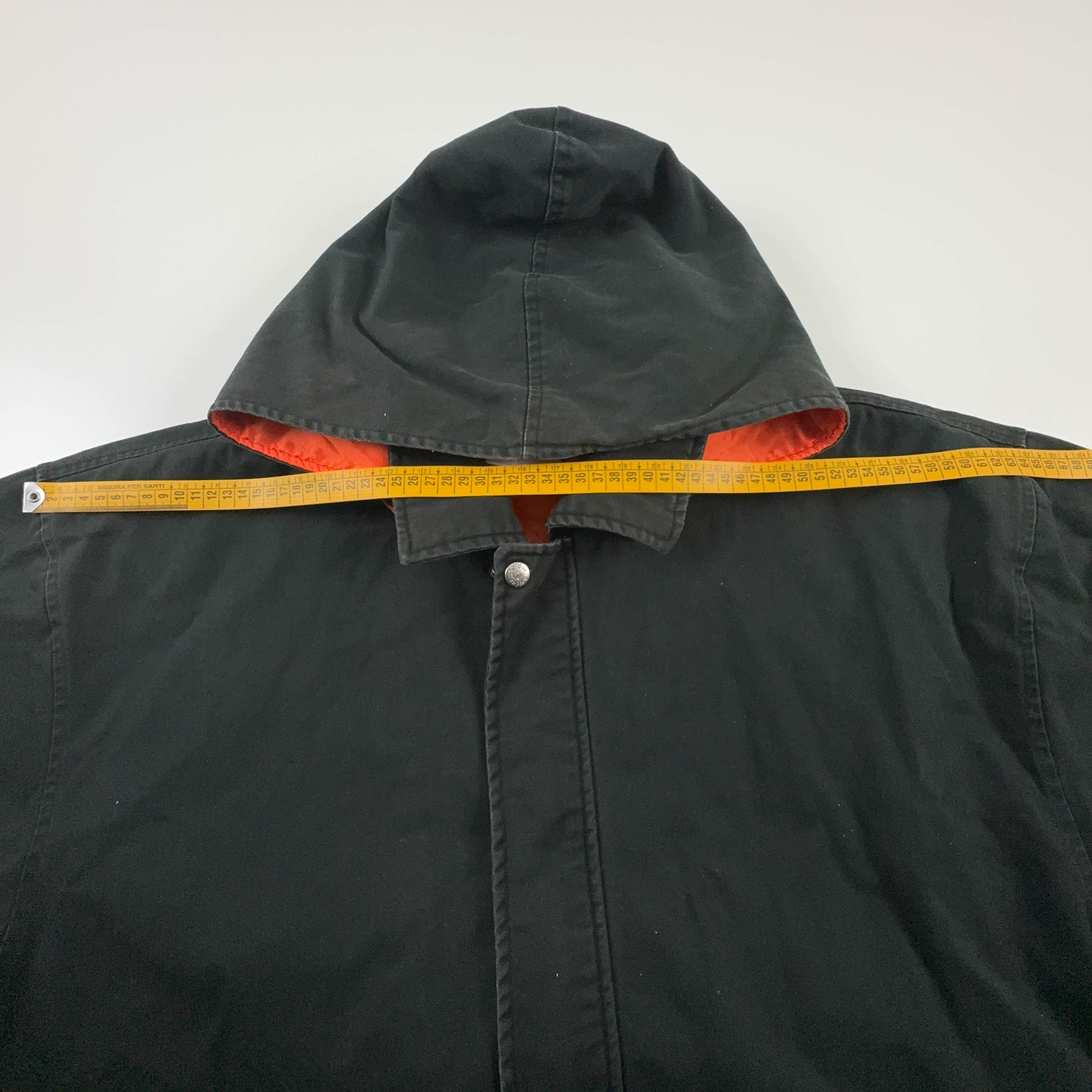 Giacca invernale Adidas Vintage nera foderata con zip e cappuccio anni 90 - Taglia XL/XXL uomo