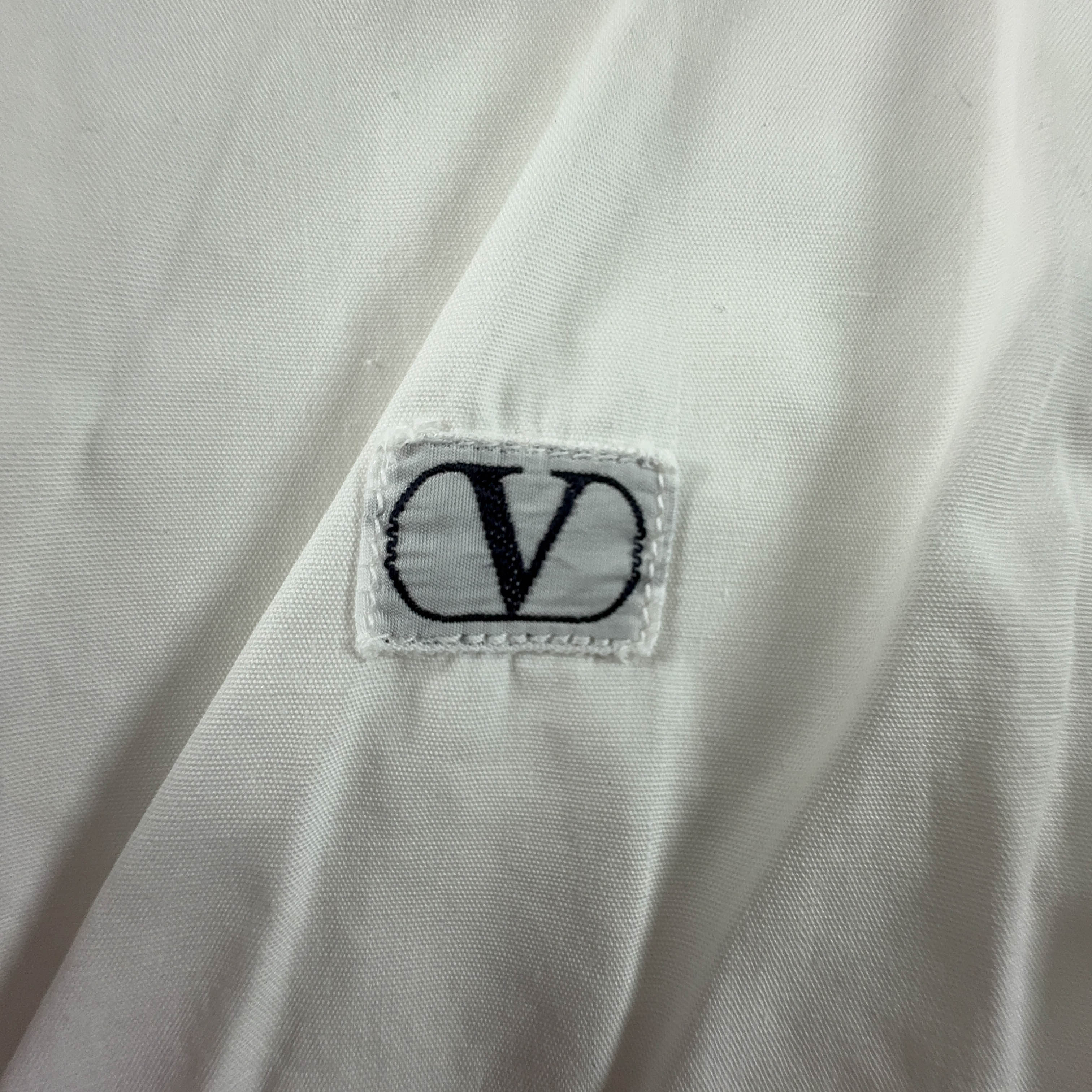 Camicia Valentino Vintage bianca tinta unita - Taglia 42 uomo