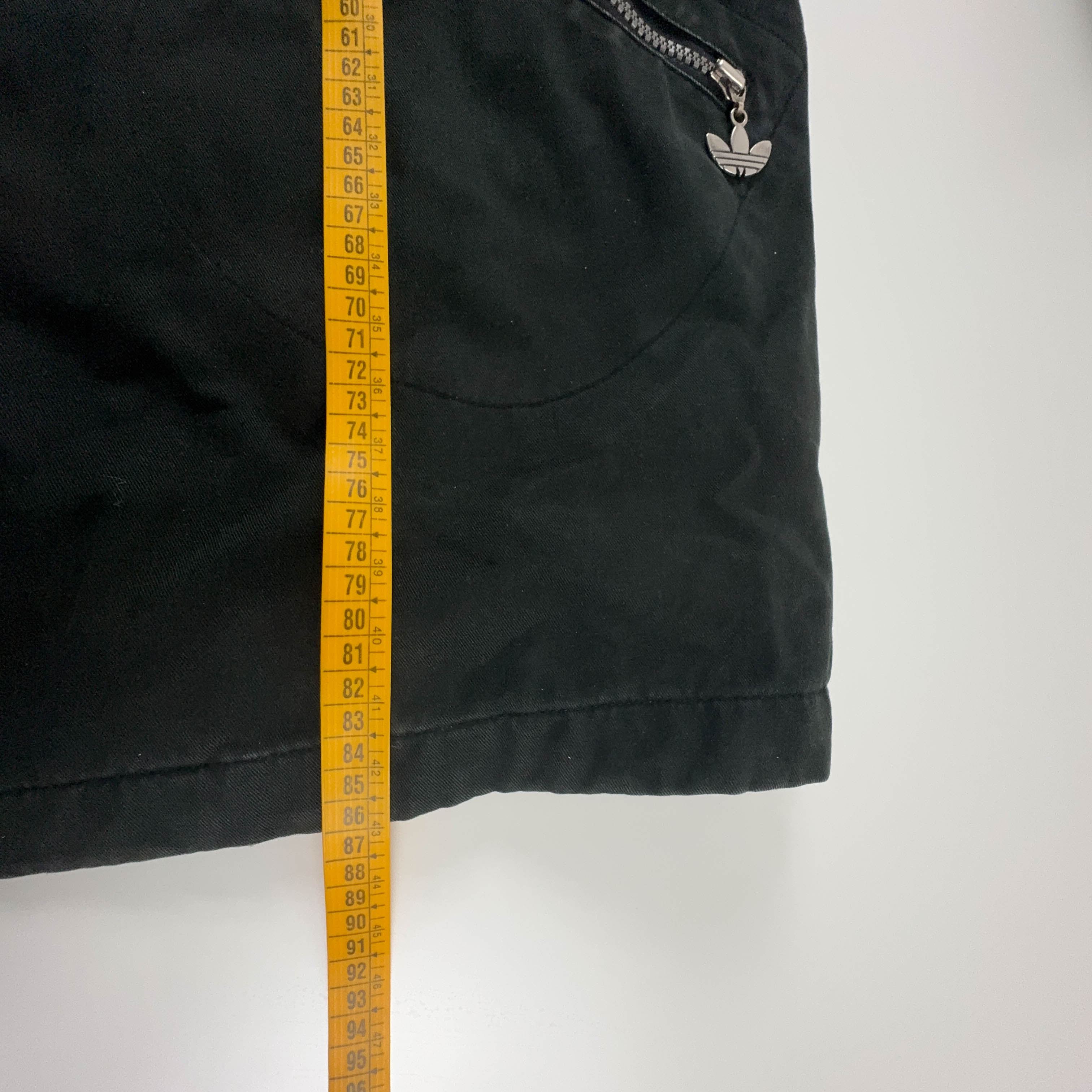 Giacca invernale Adidas Vintage nera foderata con zip e cappuccio anni 90 - Taglia XL/XXL uomo