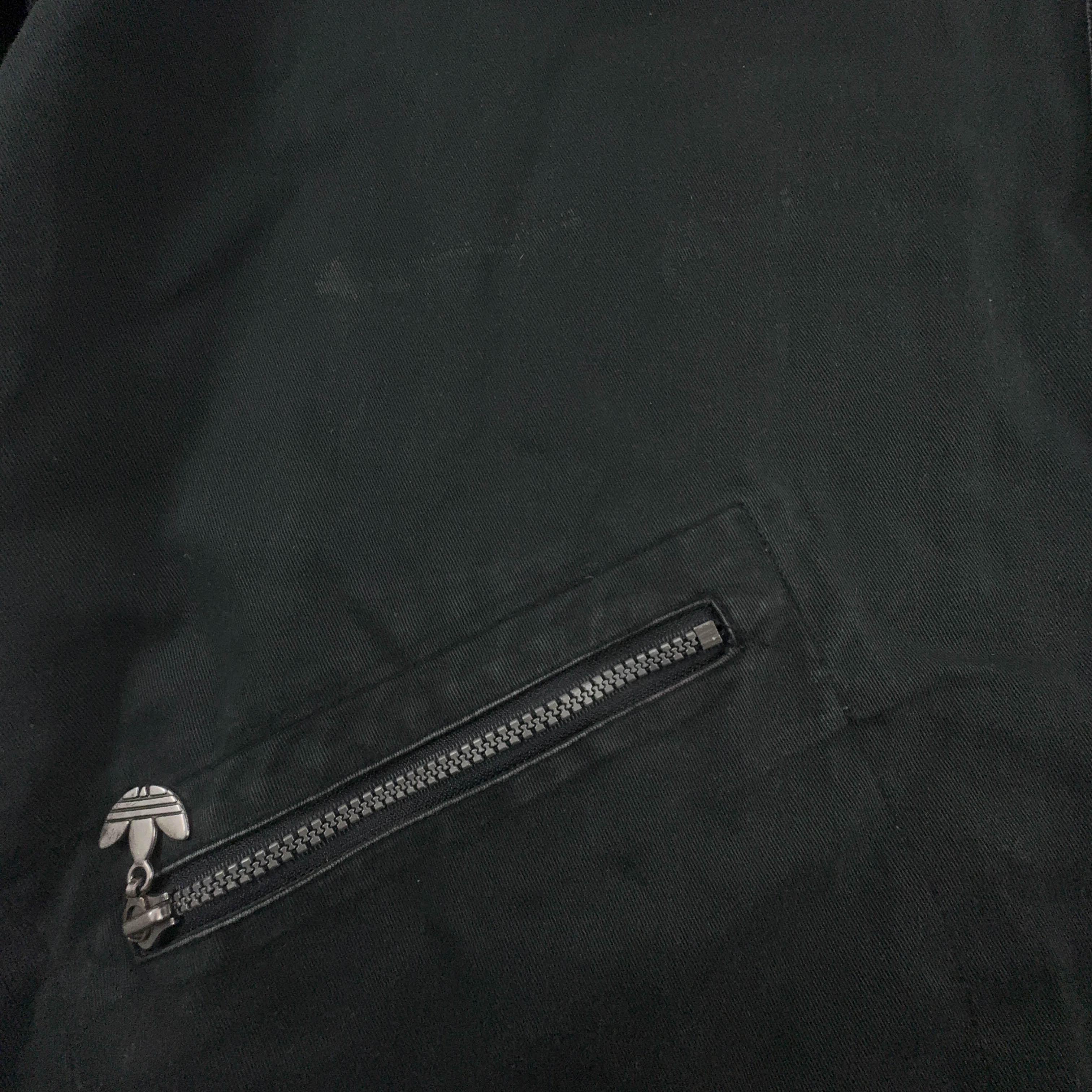 Giacca invernale Adidas Vintage nera foderata con zip e cappuccio anni 90 - Taglia XL/XXL uomo