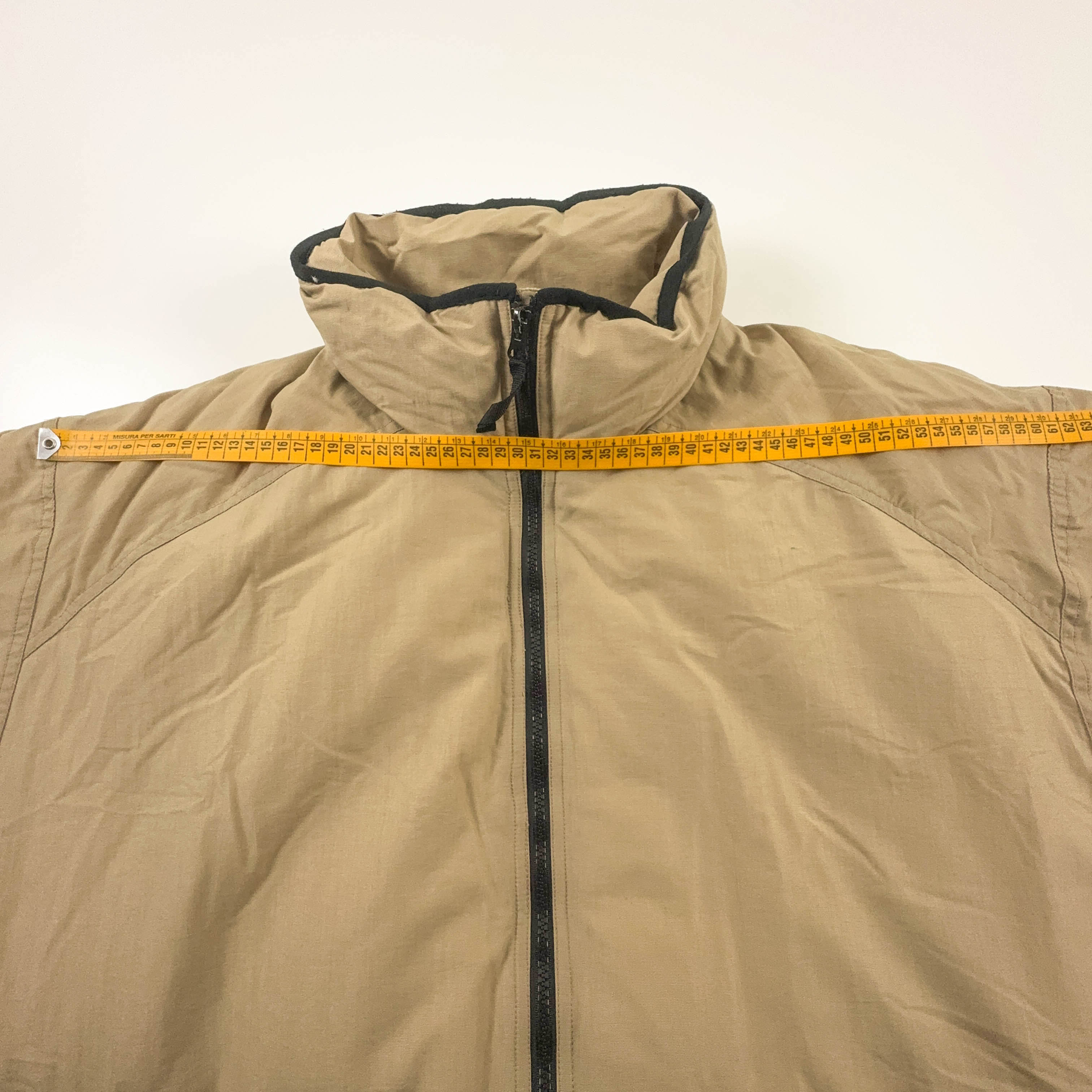 Giubbotto invernale Lotto Vintage beige con zip anni 00 - Taglia I54 uomo