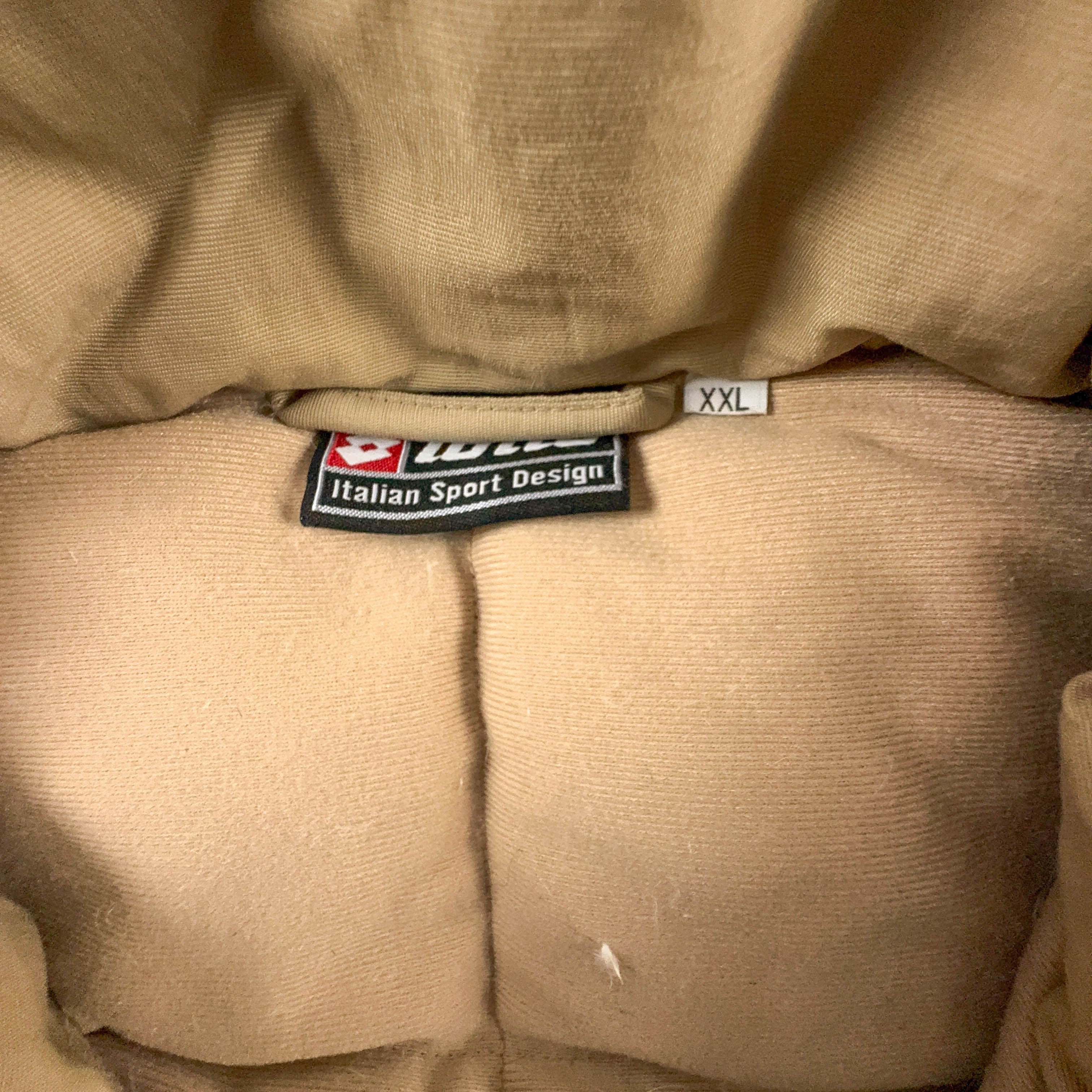 Giubbotto invernale Lotto Vintage beige con zip anni 00 - Taglia I54 uomo