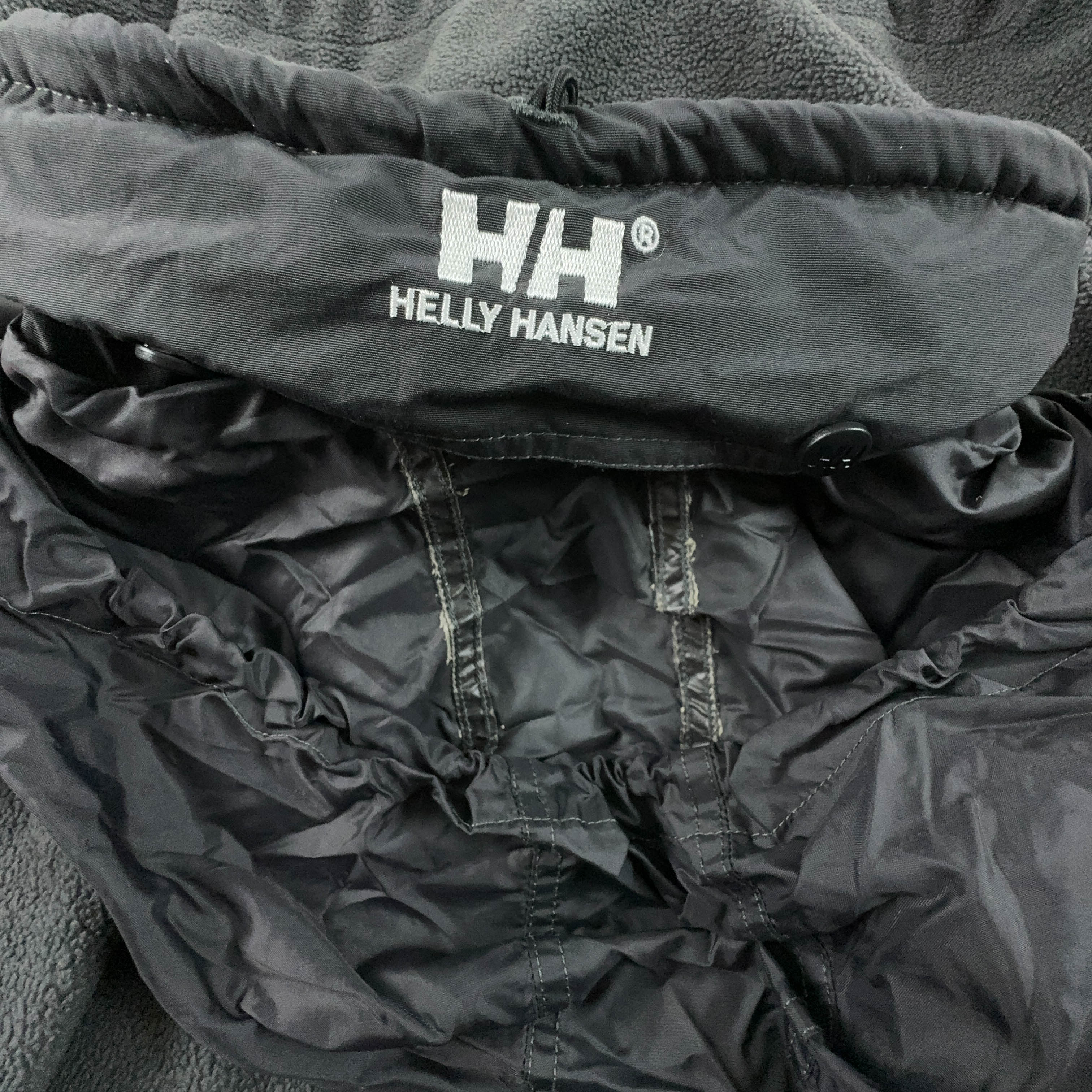 Pile Helly Hansen Vintage grigio quarter zip con tasca frontale e ricami double knee - Taglia S/M uomo