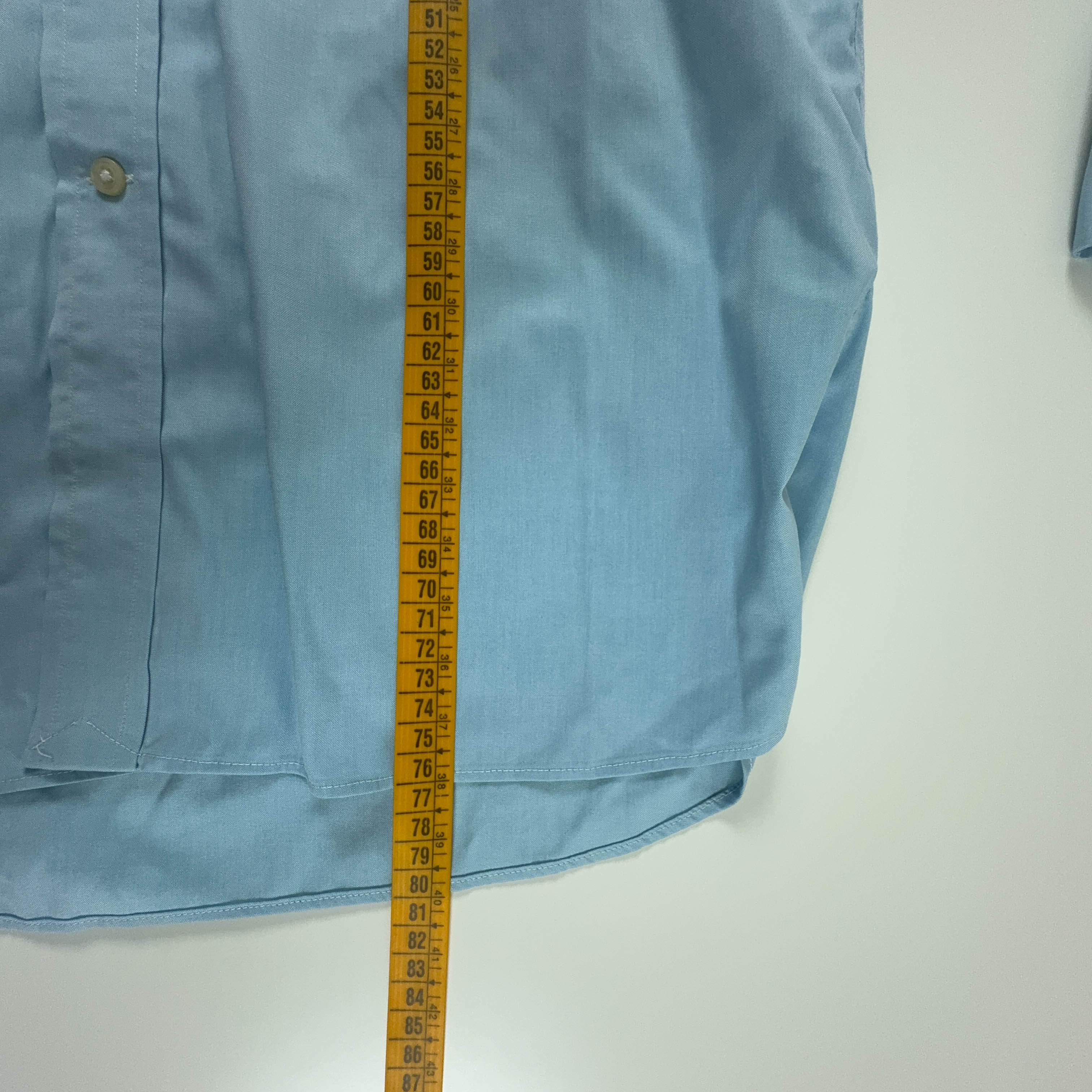 Camicia Ralph Lauren azzurro tinta unita easy care - Taglia 16.5 uomo