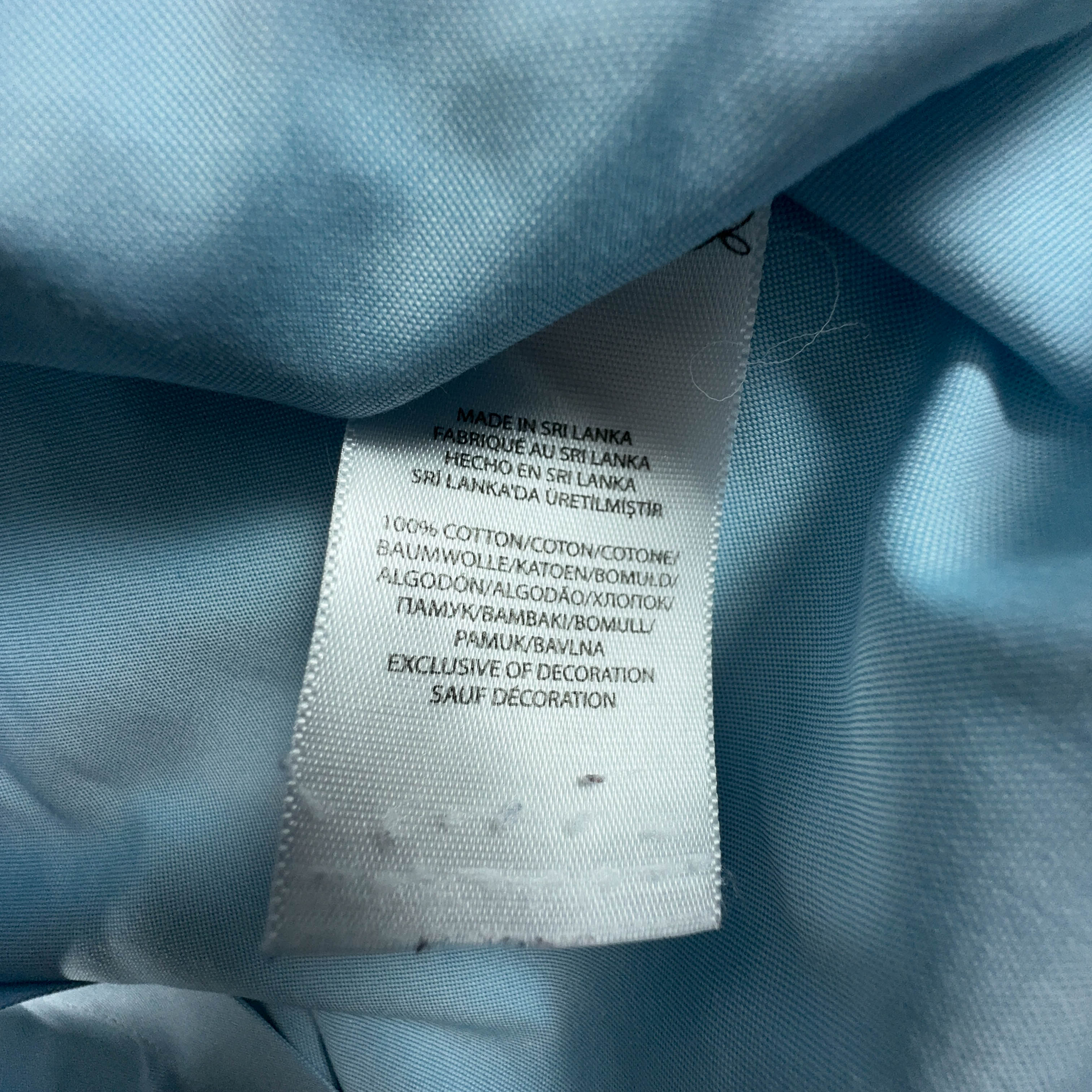 Camicia Ralph Lauren azzurro tinta unita easy care - Taglia 16.5 uomo