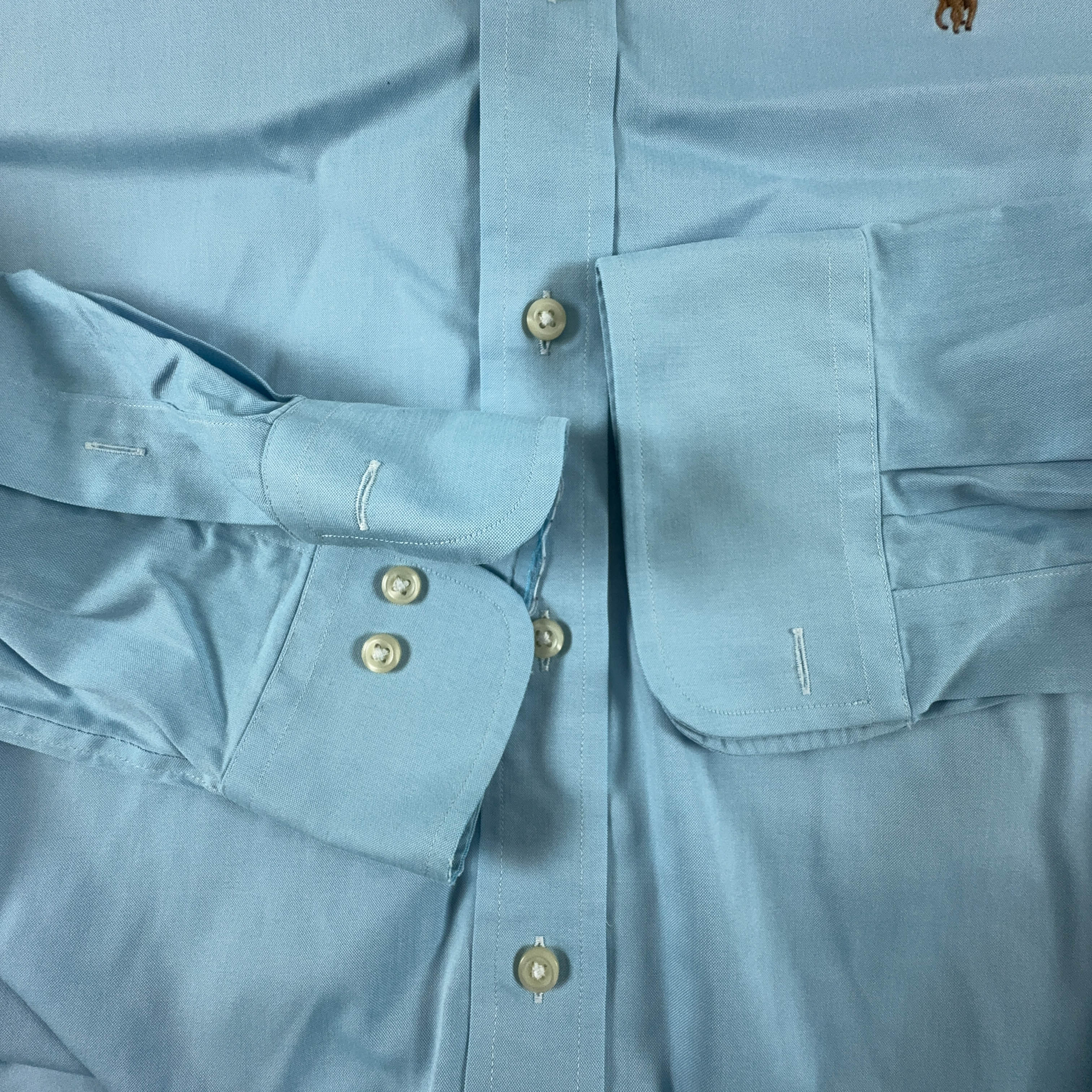 Camicia Ralph Lauren azzurro tinta unita easy care - Taglia 16.5 uomo