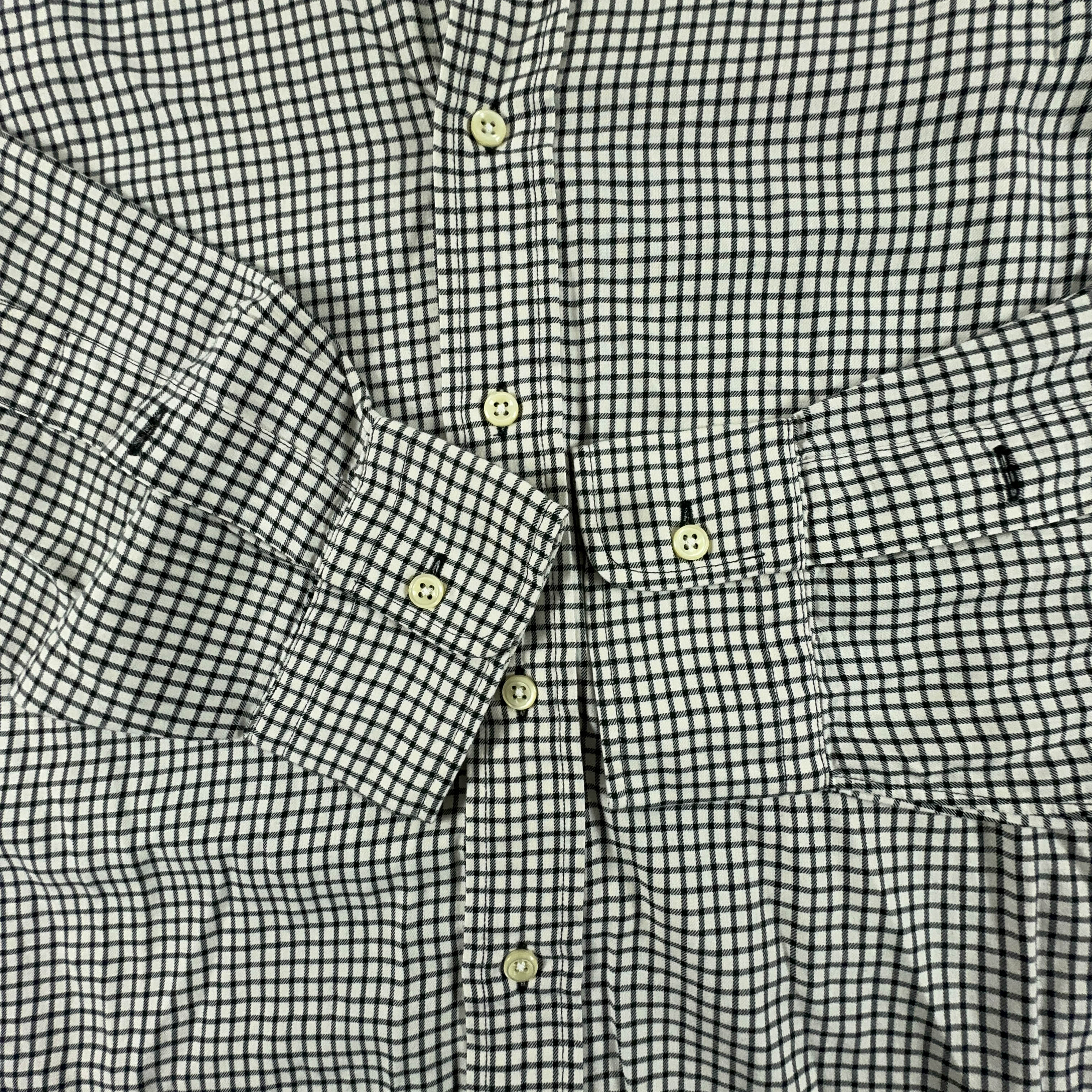 Camicia Ralph Lauren a quadri grigia e bianca - Taglia L uomo