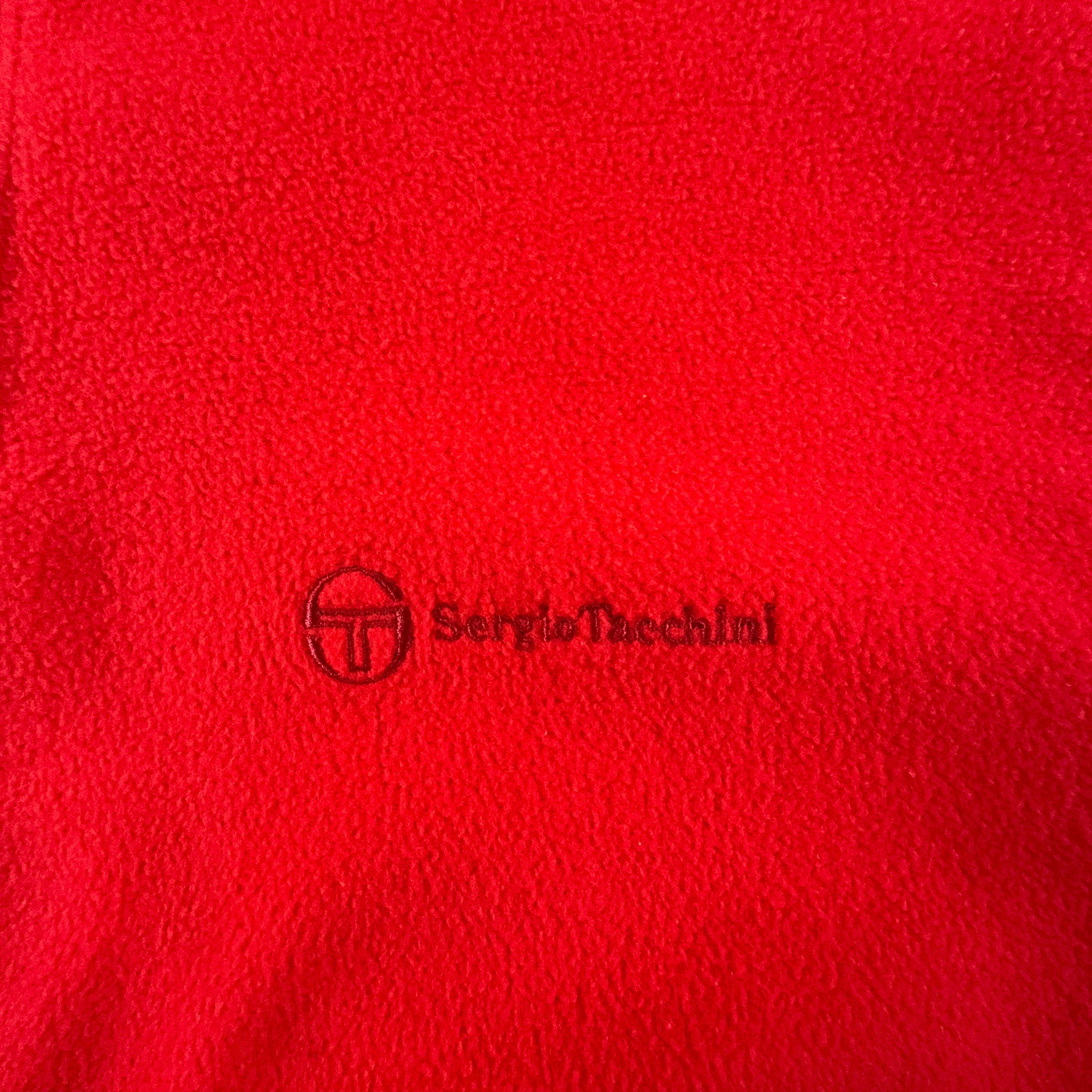 Pile Sergio Tacchini Vintage rosso quarter zip - Taglia L uomo