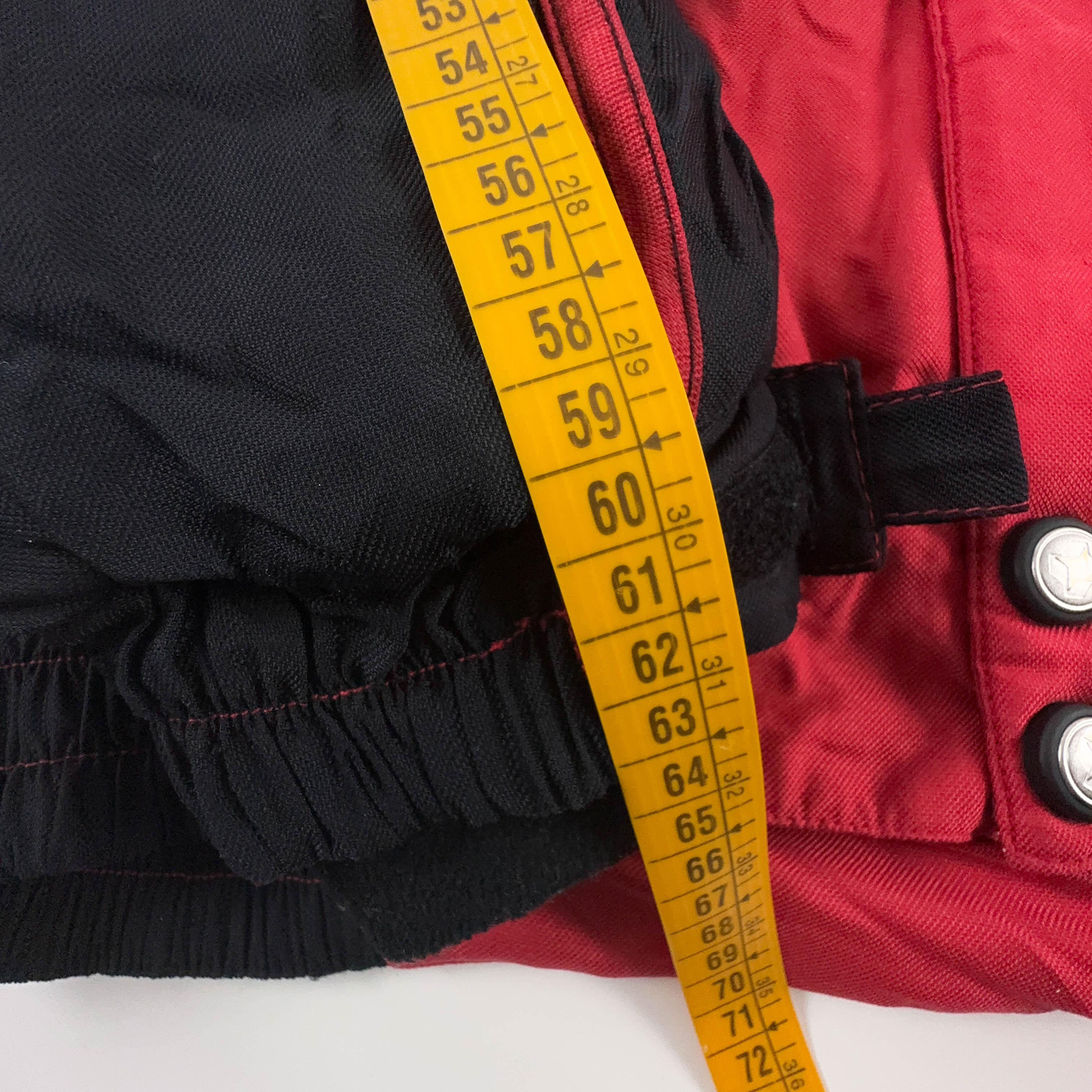 Giacca invernale Colmar Vintage rossa e nera con bottoni e cappuccio anni 00 - Taglia 52 uomo