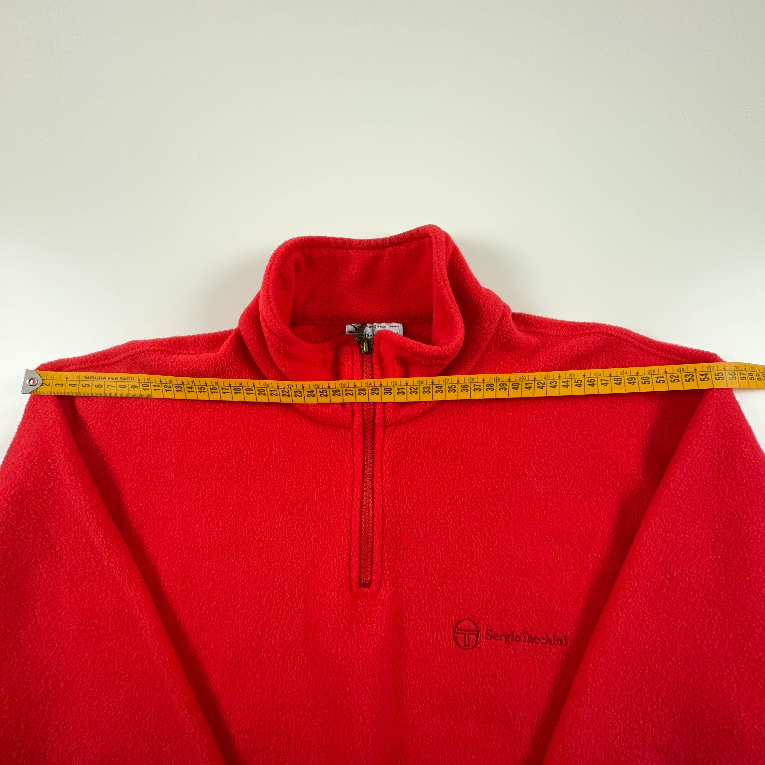 Pile Sergio Tacchini Vintage rosso quarter zip - Taglia L uomo