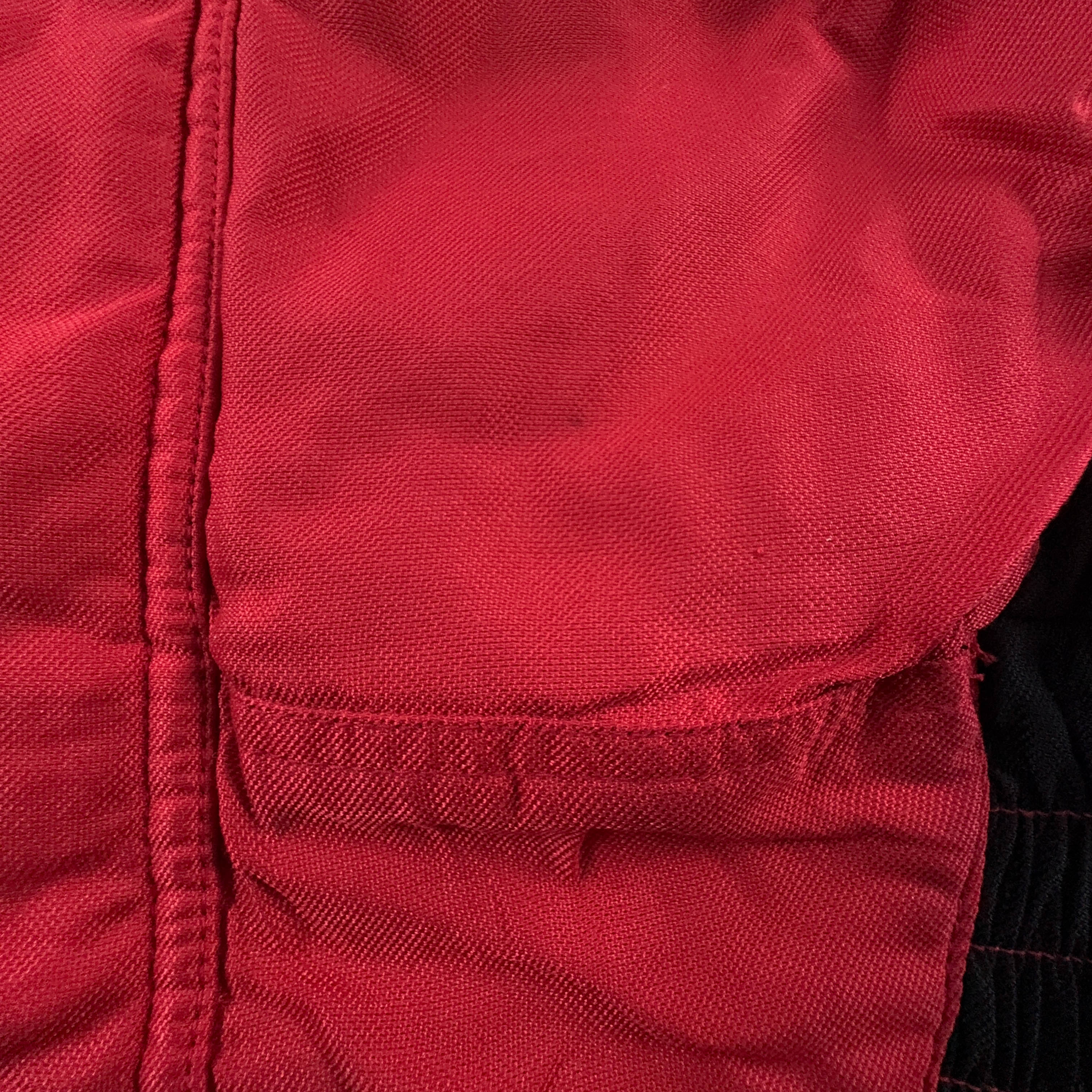 Giacca invernale Colmar Vintage rossa e nera con bottoni e cappuccio anni 00 - Taglia 52 uomo