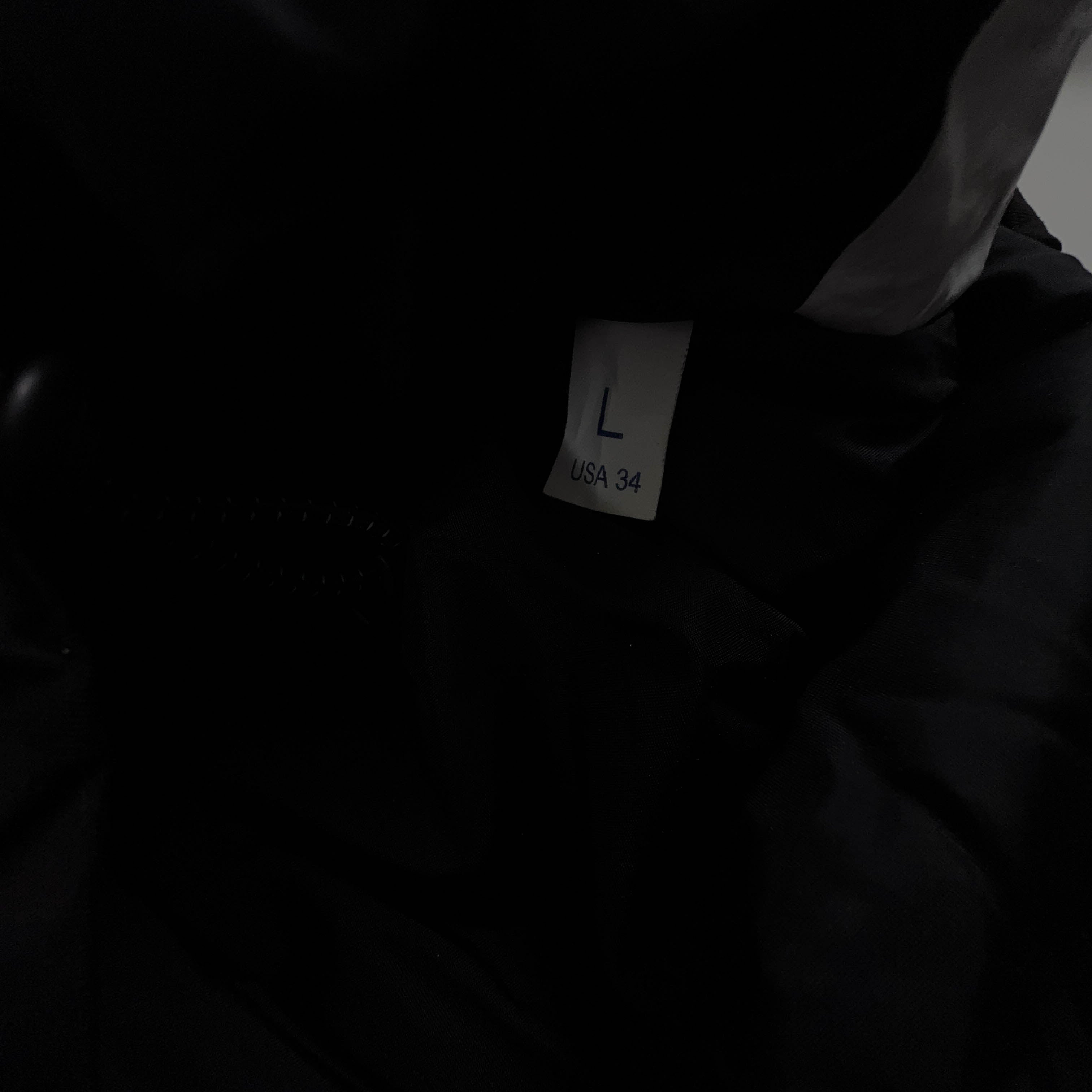 Giacca invernale Sergio Tacchini Vintage nera e bianca con tasche e zip anni 00 - Taglia L uomo